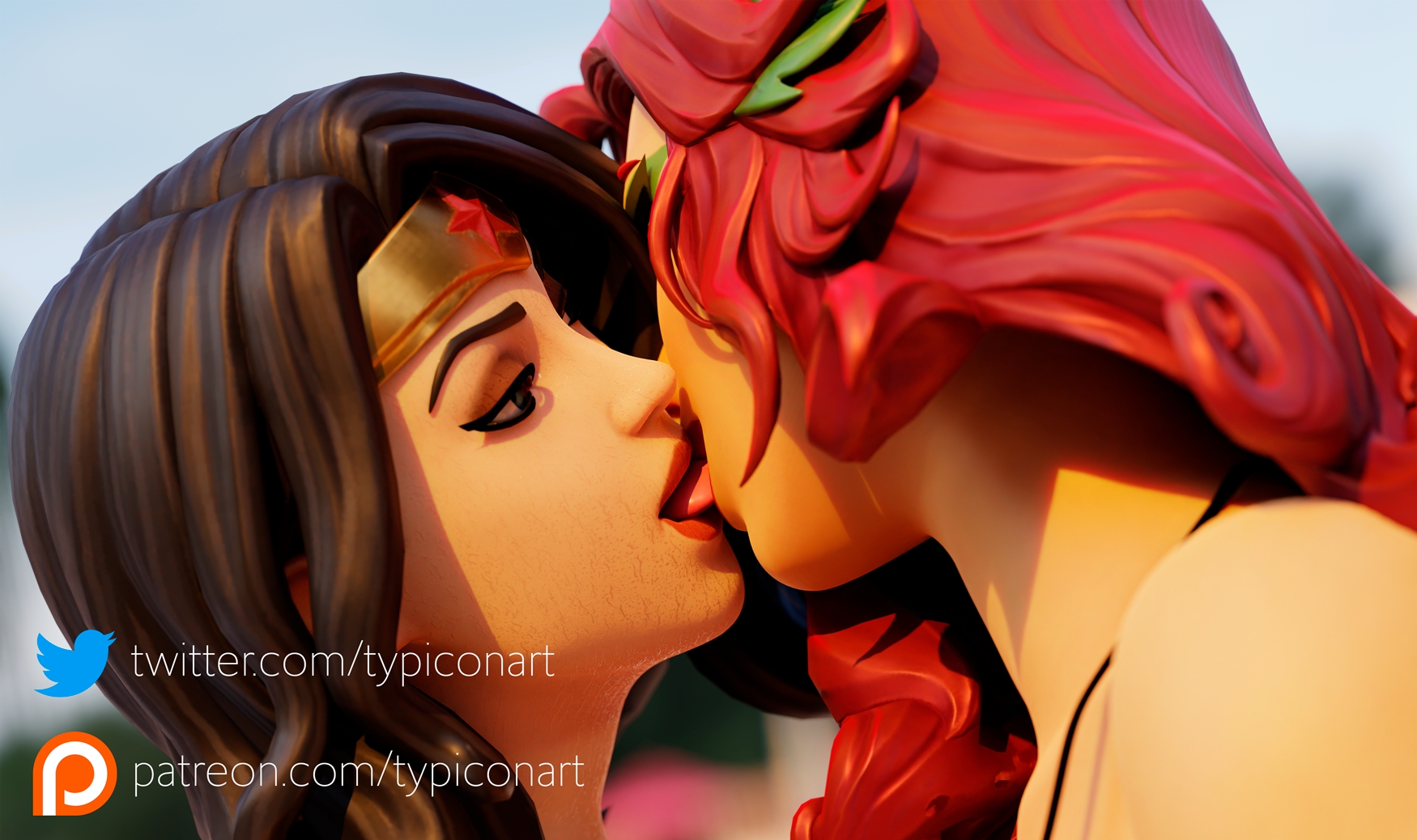 Poison Ivy and Wonder Woman. Poison Ivy Poison Dc Comics Wonder Woman Tease Naked Black Cock Blacked Lesbian Kissing Kiss French Kiss Big Cock Cum Cum Inside Cum Covered 4