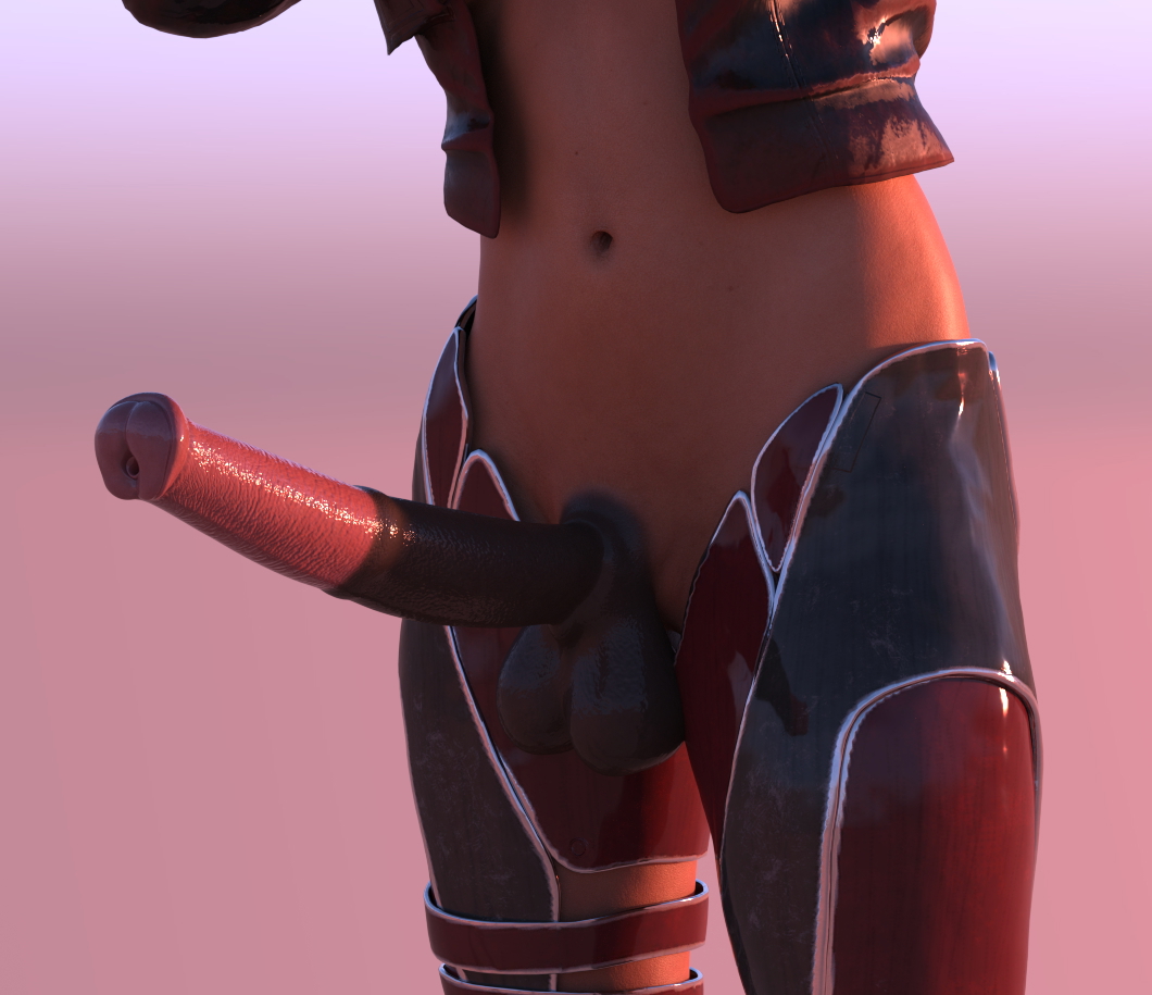 Cyberpunk Simple Render  Cyberpunk Sfw 3d Girl Futanari Futa Nsfw 3dnsfw Horsecock Solo 3