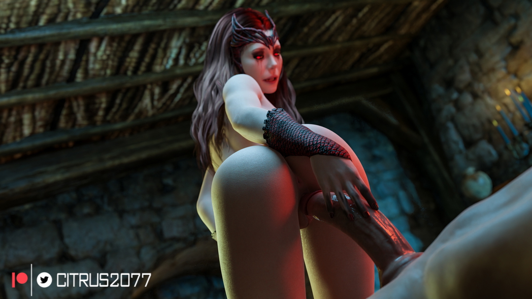 Corrupted by the Darkhold Marvel Wanda Maximoff Avengers Voluptuous Big Tits Wide Hips Thick Thighs Big Breasts Pale Skinned Female Short Hair Big Ass Pose Naked Sexy Sex Vaginal Vaginal Sex Vaginal Insertion Vaginal Penetration Blowjob Sucking Cock 3