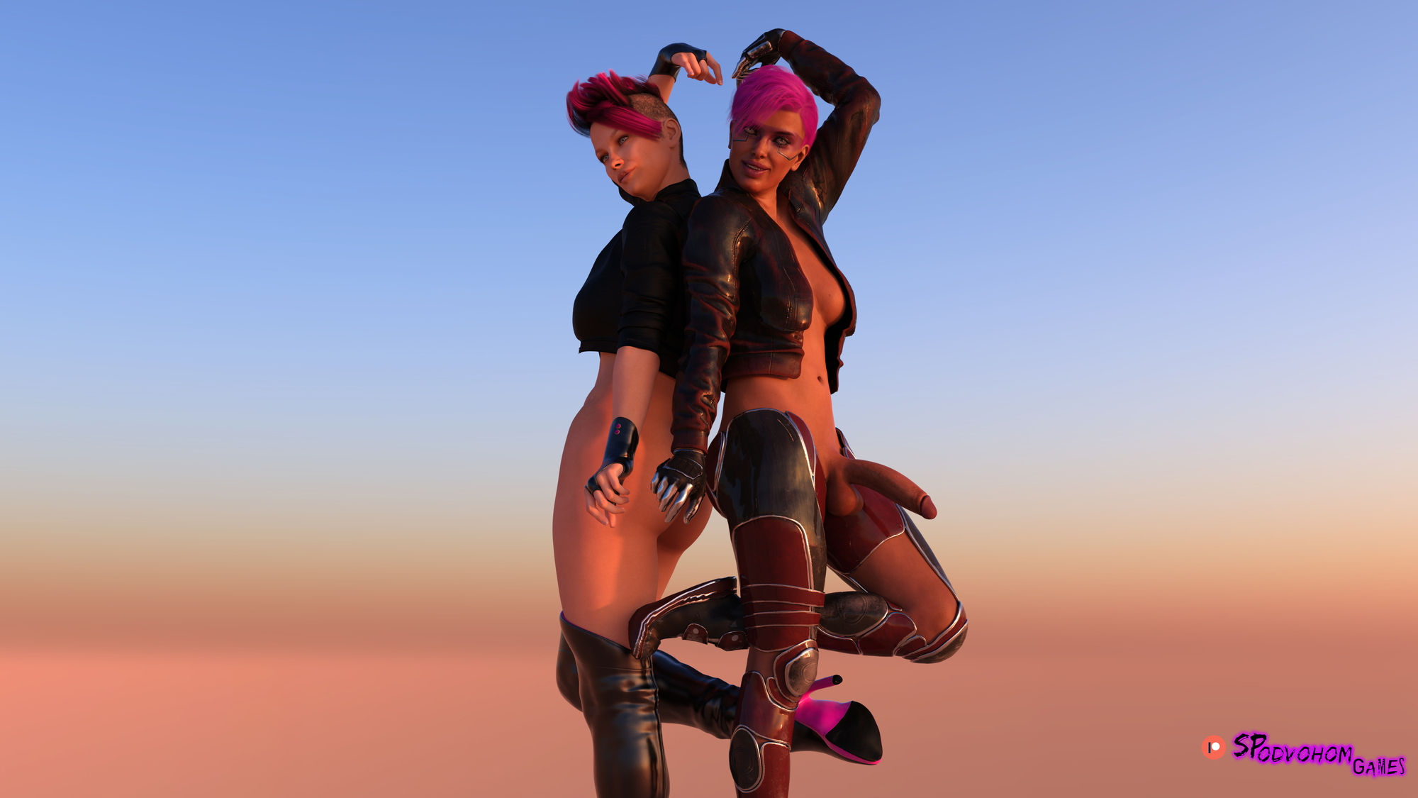Just some random Cyberpunk Renders  Dickgirl Futanari Futa Nsfw Nude Sexy Rule34 Solo 4