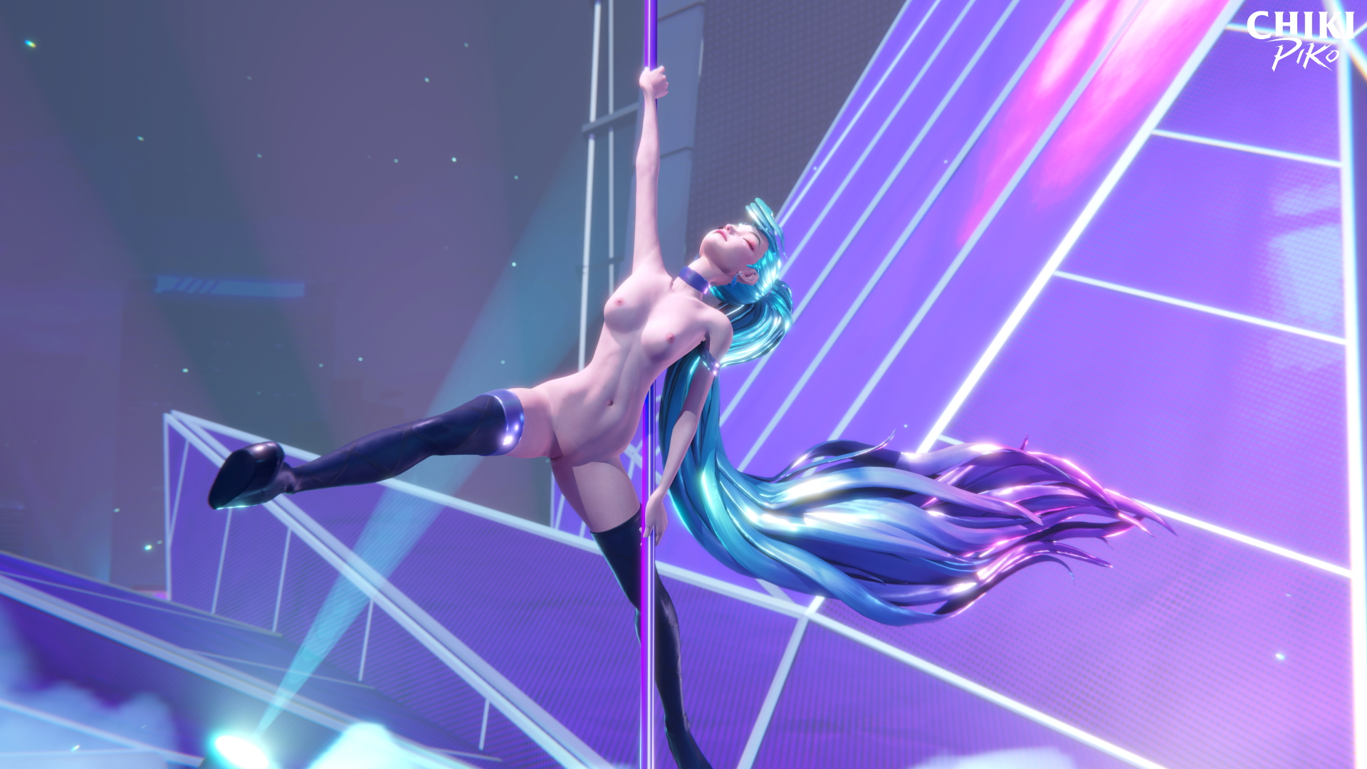 K/DA Seraphine POLE DANCE Seraphine K/da Legs Boobs Big Tits Big Ass Big Booty Striptease Stripper Stripping Rule34 Rule 34 Pole Dance Pole