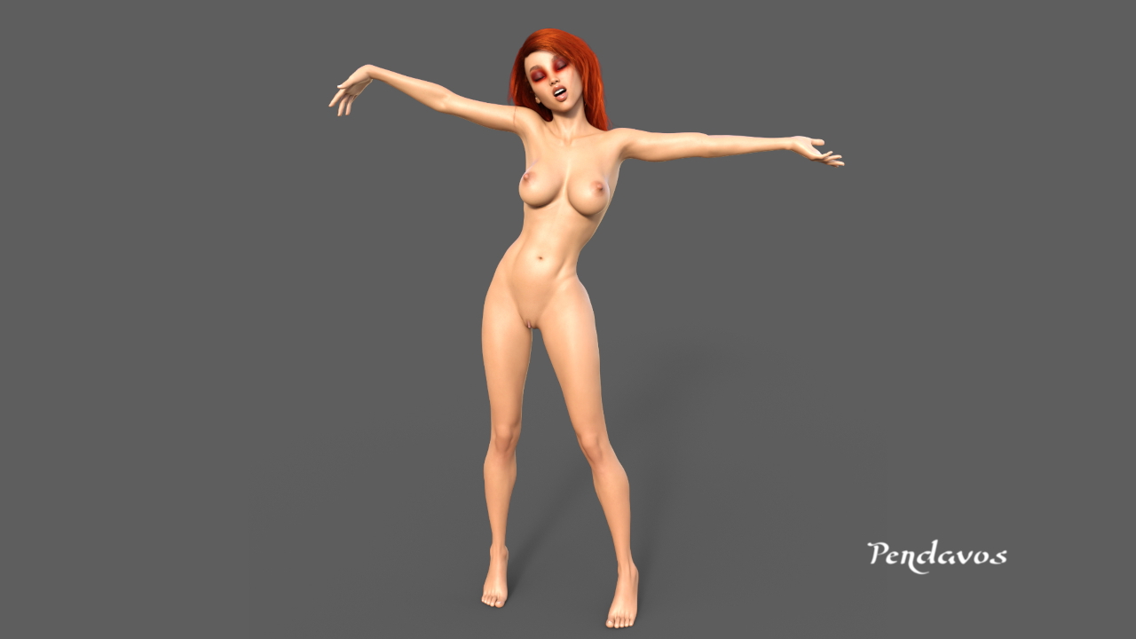 These Nymphs Love to...  Sexy Pinup Pose Nymph Fantasy Forest Videogame Completetly Naked Natural Tits Shaved Pussy 4