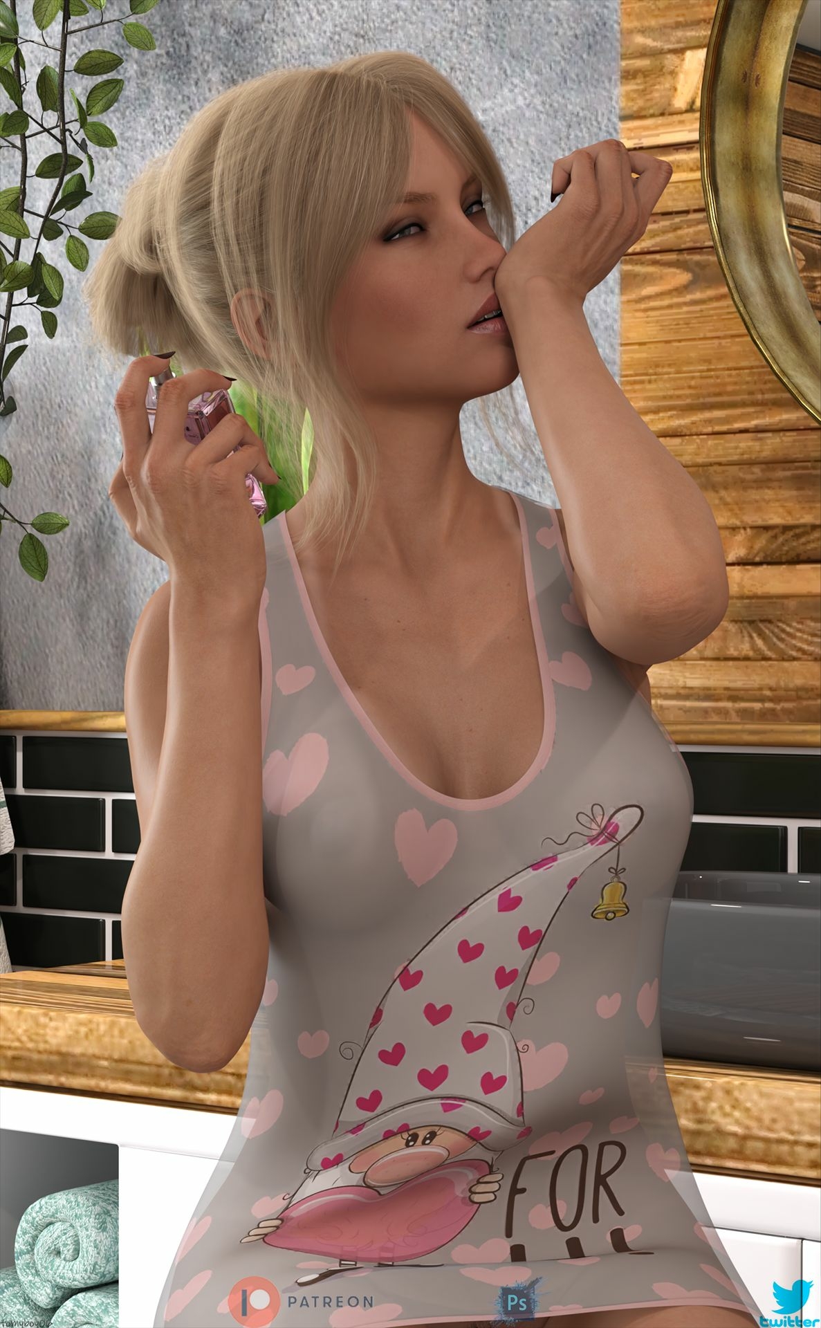 Tara - Bath  3d Girl 3dnsfw Nude Nsfw 3