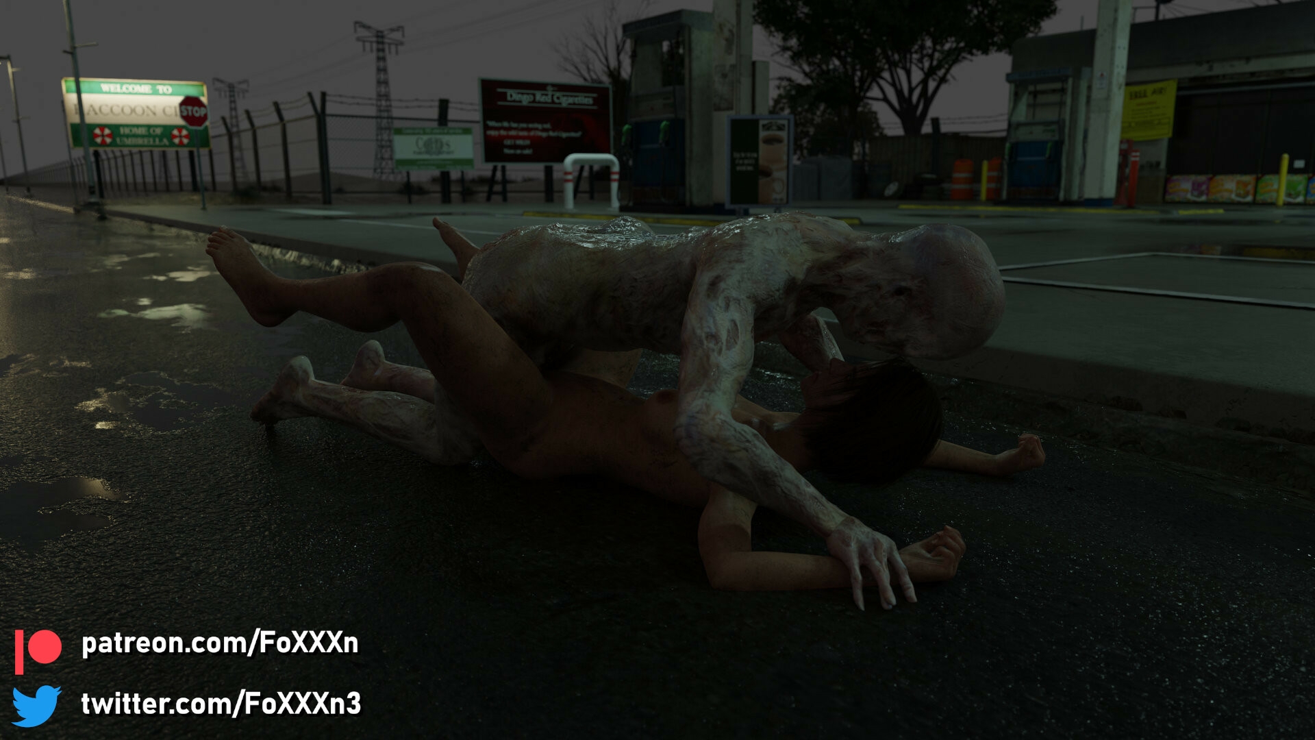 [Commission] Zombie Rape Jill Valentine Resident Evil Resident Evil 3 Remake Zombie Forced Rape Outside Outdoor Sex Dirty