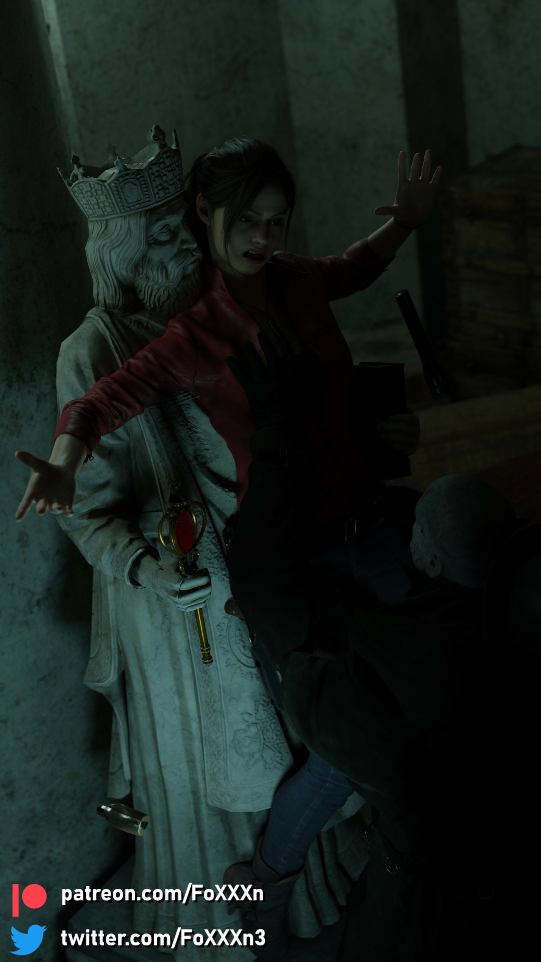 Claire Caught by Mr.X Claire Redfield Mr.x Tyrant Resident Evil Resident Evil 2 Caught Captured Rape Clothed Partially_clothed Stripping Topless Blowjob Forced Forced Oral Cum Cum In Mouth Cum Drip Shaved Pussy Tears Creampie Vaginal Creampie Big Cock Big Dick Big Balls 3