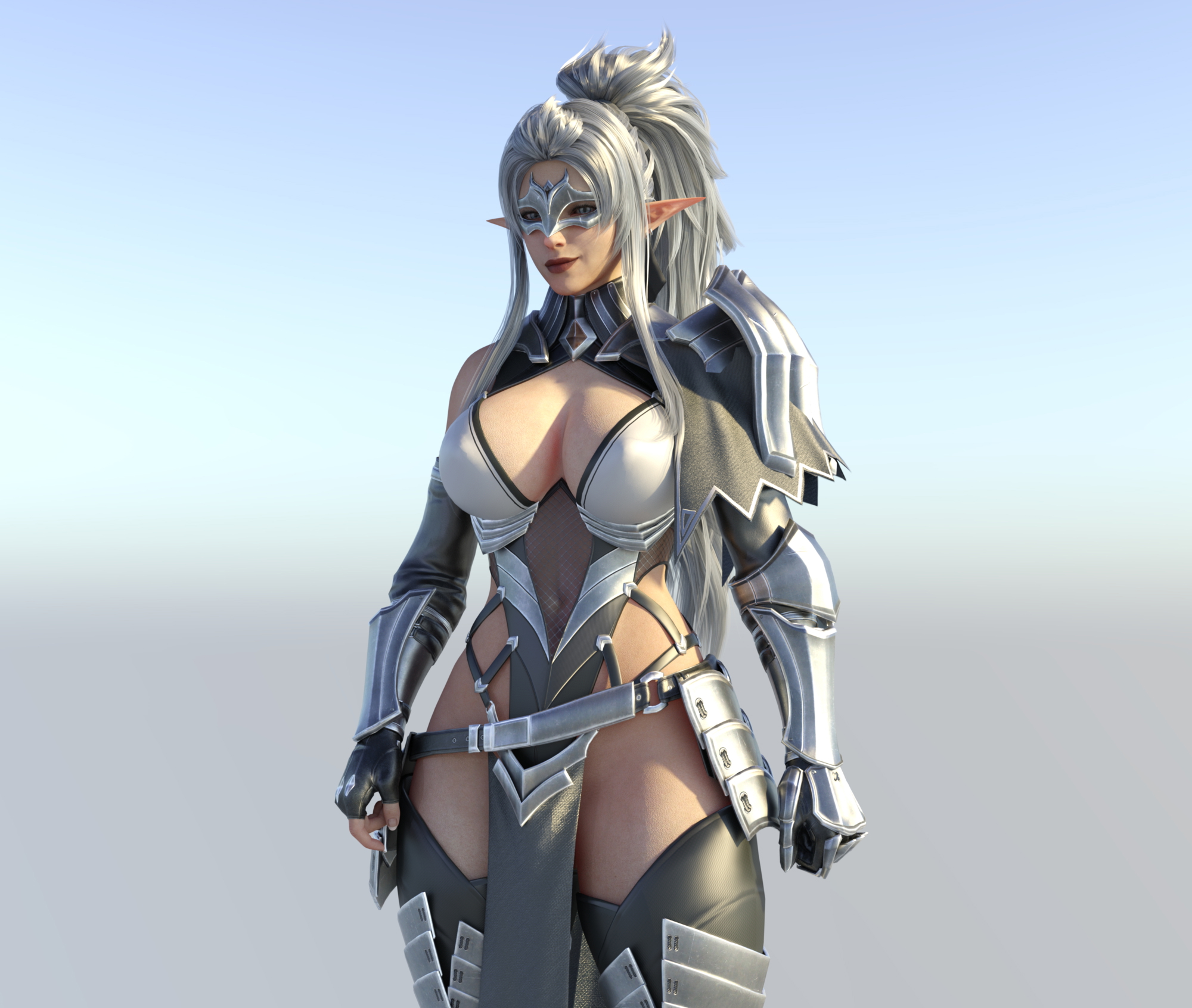 Simple render  Dickgirl Futanari Futa Nsfw Nude Sexy Rule34 Solo Elf Fantasy