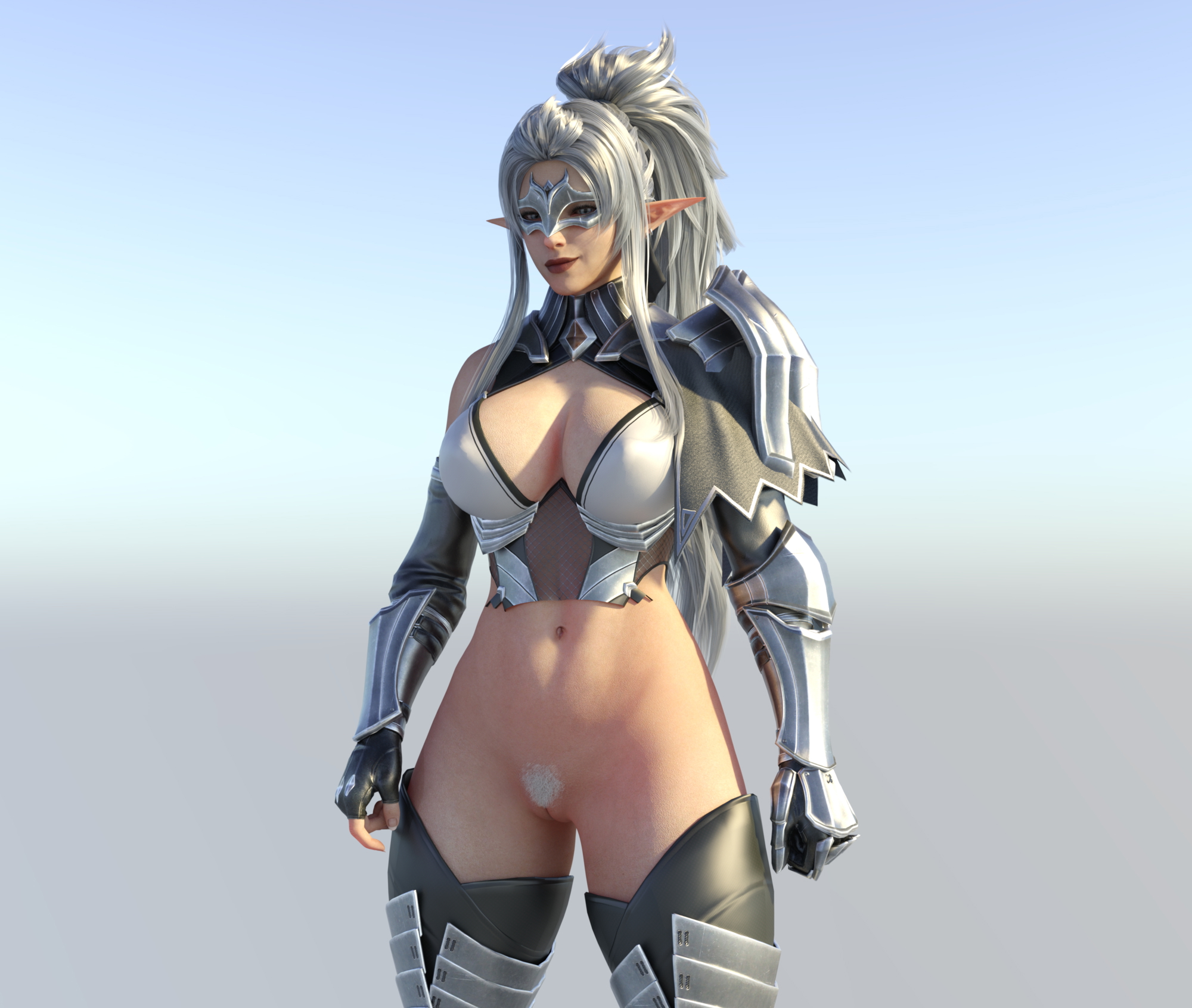 Simple render  Dickgirl Futanari Futa Nsfw Nude Sexy Rule34 Solo Elf Fantasy 2