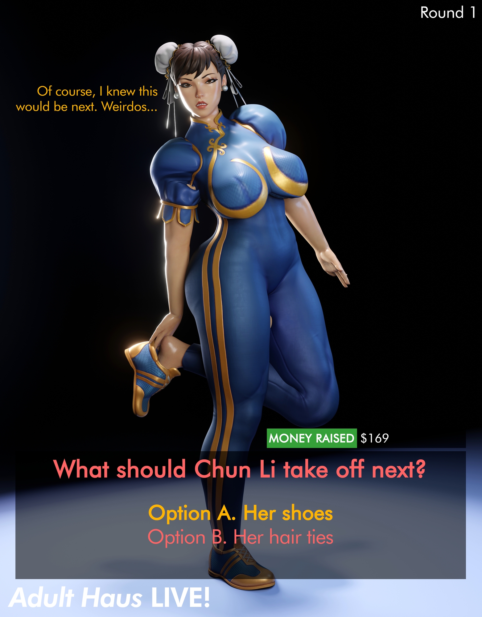 Chun Li s (Stripping) Challenge! Chun Li Fortnite Street Fighter Comic Comics Exhibitionism 5