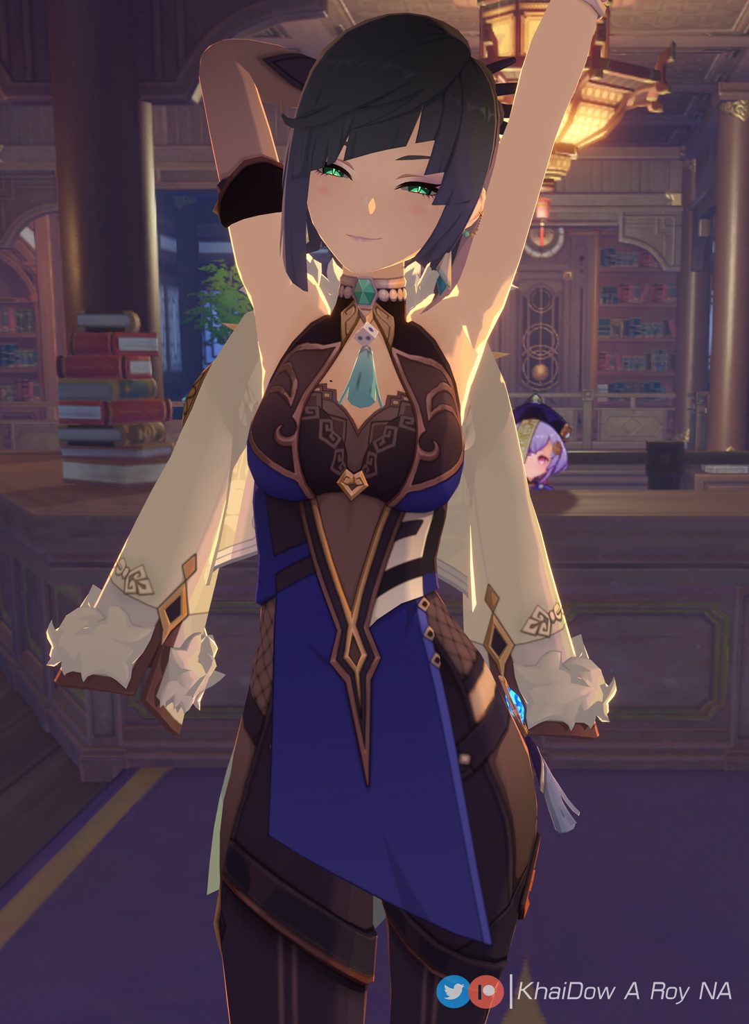 Yelan Genshin Impact Genshin Yelan Yelan Sexy 3d Girl Blender3d 2