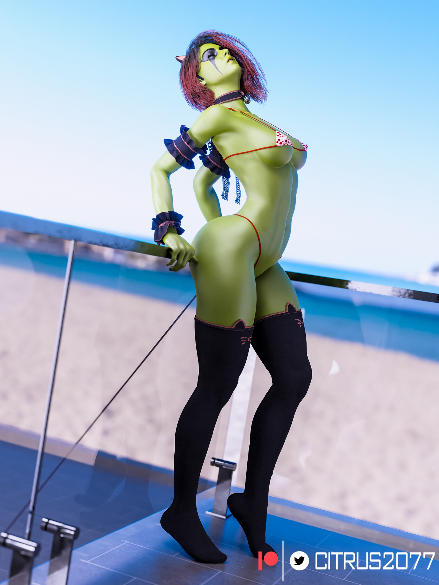Gamora Cat Pinups Marvel Guardians Of The Galaxy Gamora Voluptuous Big Tits Wide Hips Thick Thighs Big Breasts Pale Skinned Female Big Ass Pose Naked Sexy Pinup