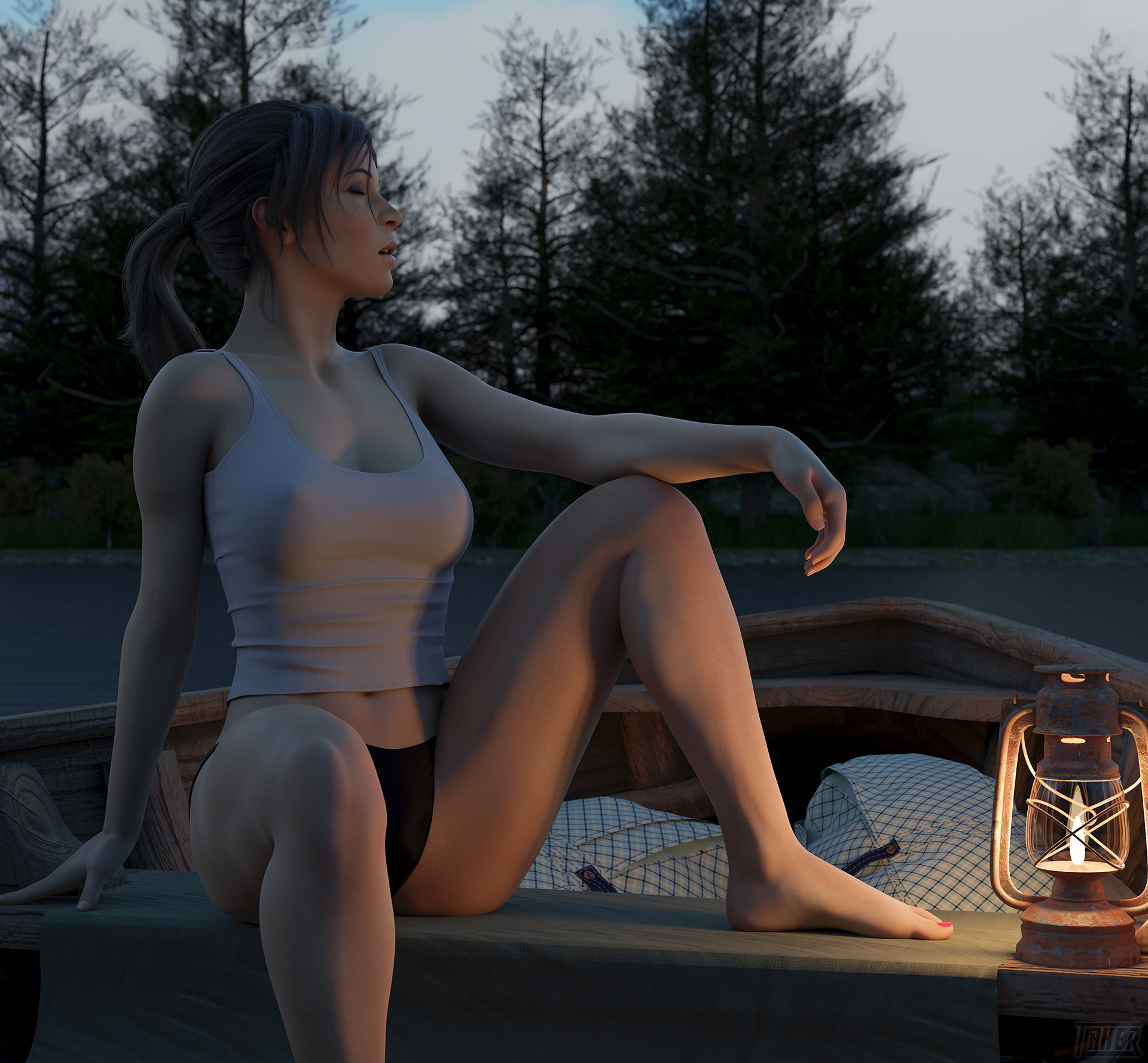 Lara Croft NAked Lara Croft Tomb Raider Naked Videogame Big Tits Pussy 2