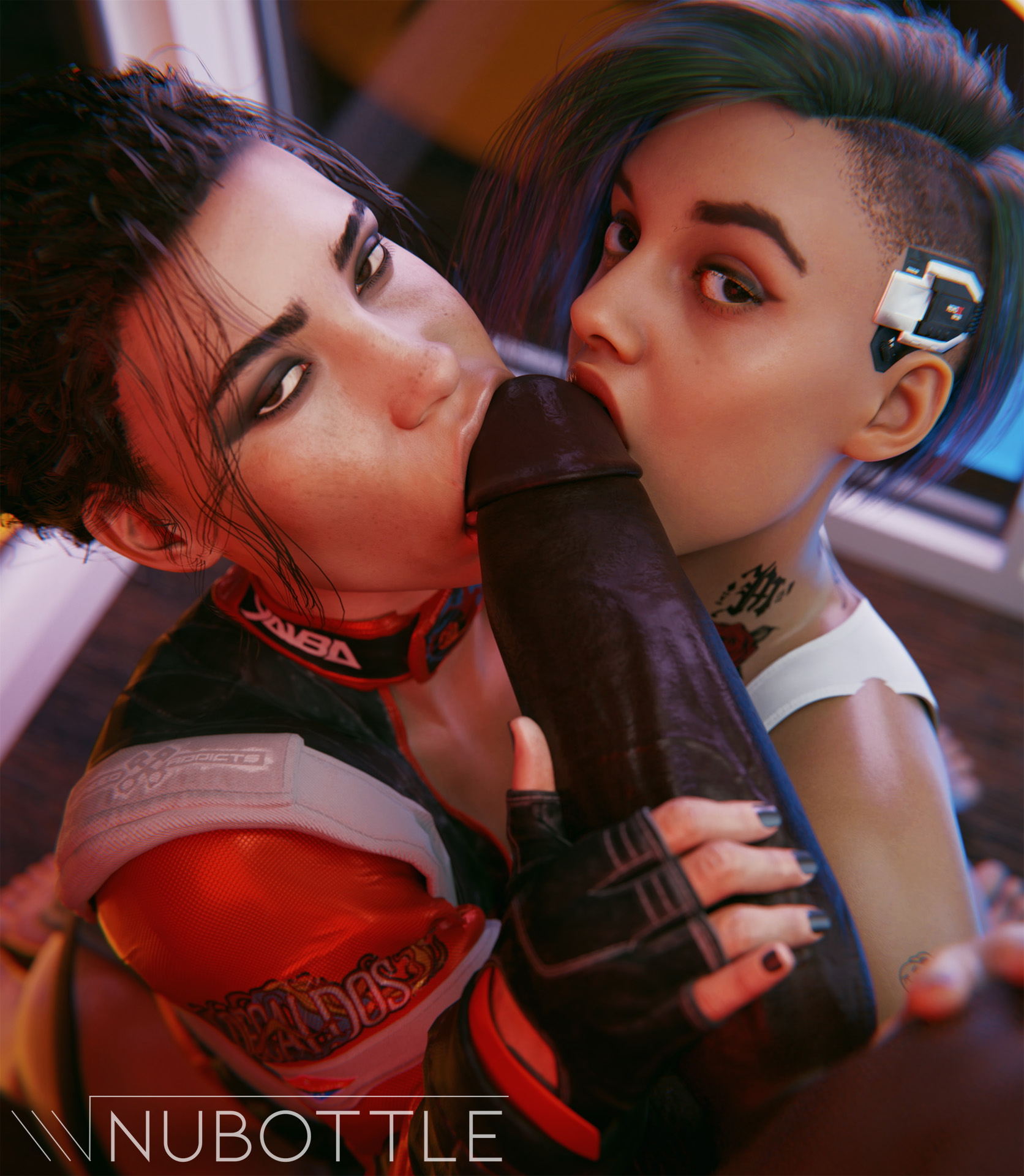 Panam and Judy Blowjob Panam Palmer Judy Alvarez Cyberpunk2077 Blowjob Big Cock Black Cock Threesome 3d Porn Videogame Sucking Cock Oral Sex