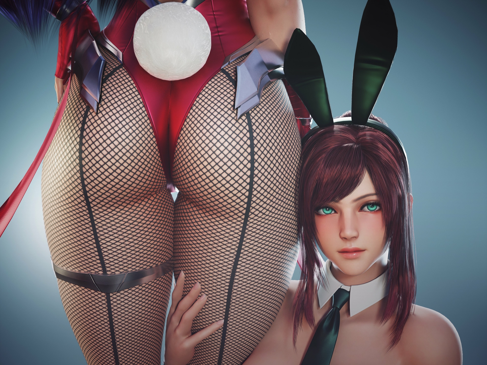 Bunny Irealia and her friend Irelia Primrose Original Booty Stockings Fishnet Stockings Bunny Bunny Suit Sexy Suit 3d Porn Ass