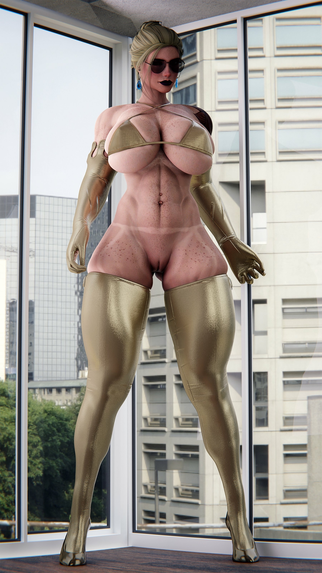 Redhead or Blonde?  Big Tits Big Ass Big Breasts Muscular Girl 2