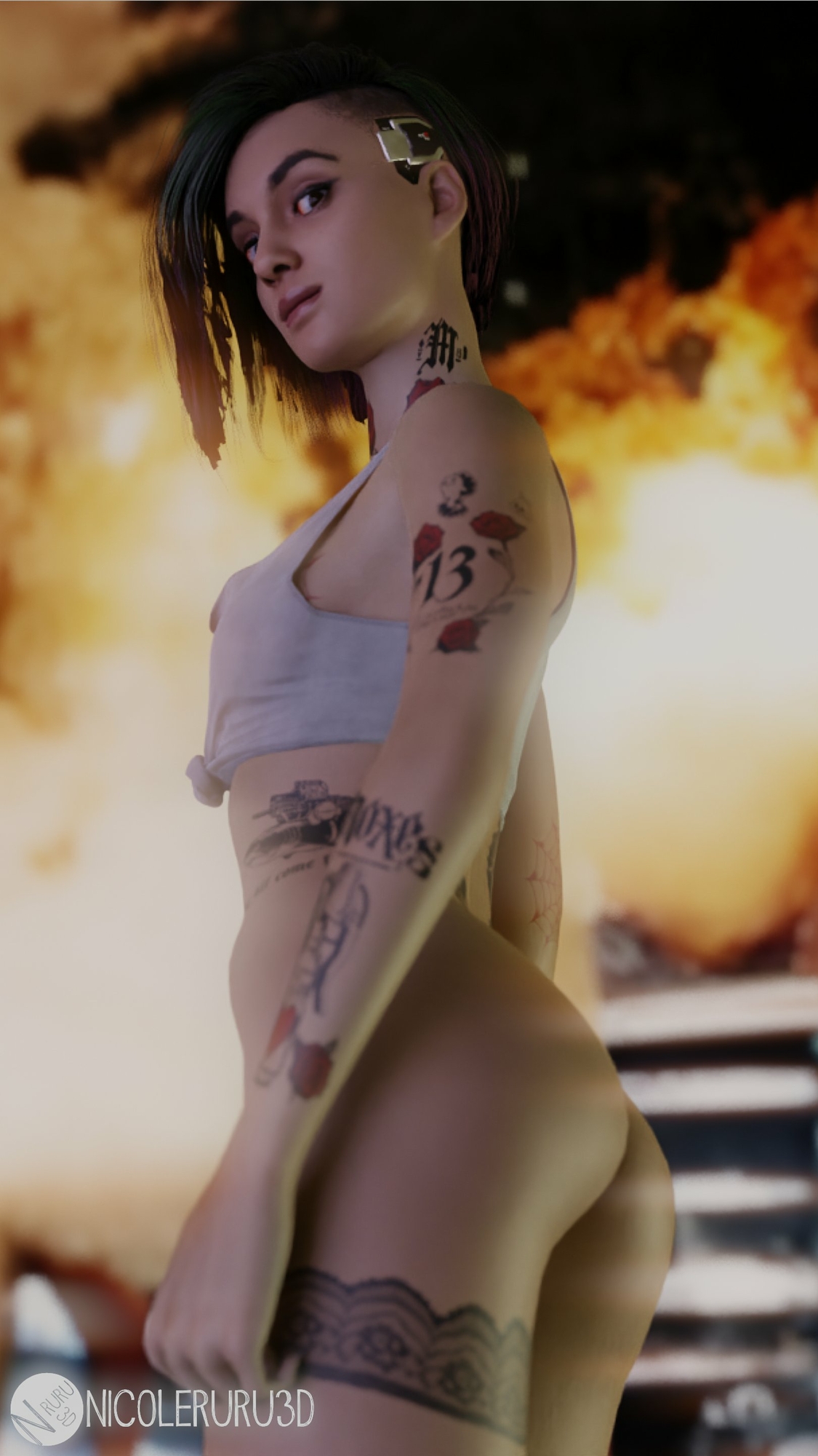 Judy Alvarez showing off Judy Alvarez Cyberpunk2077 Ass Female Nude 2
