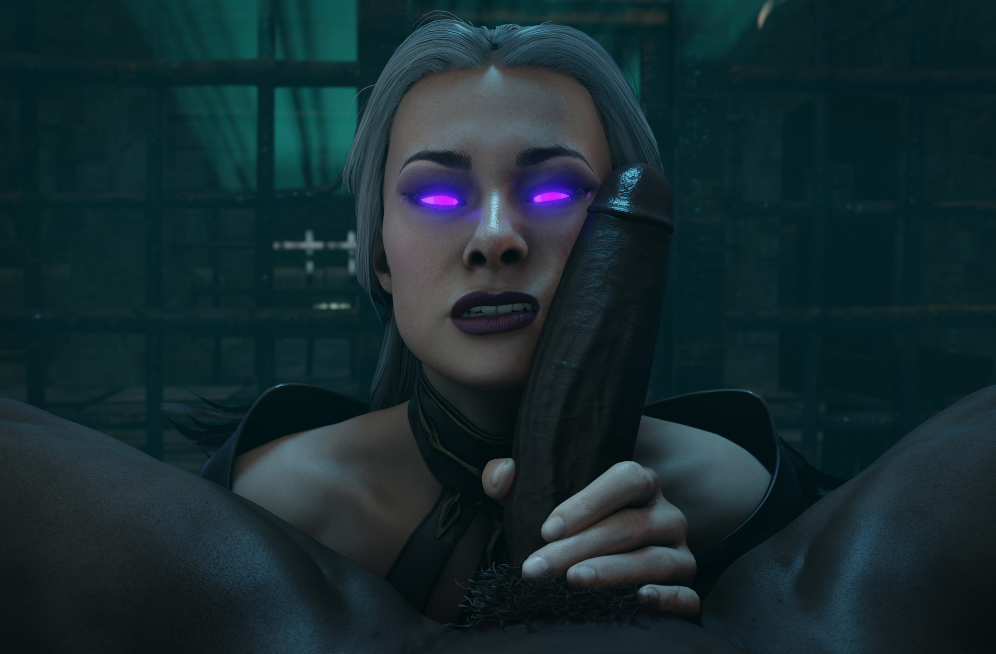 Sindel  (Sfmlover22) [Mortal Kombat] Sindel Mortal Kombat Blowjob Oral Sex 3d Porn Big Cock Black Cock