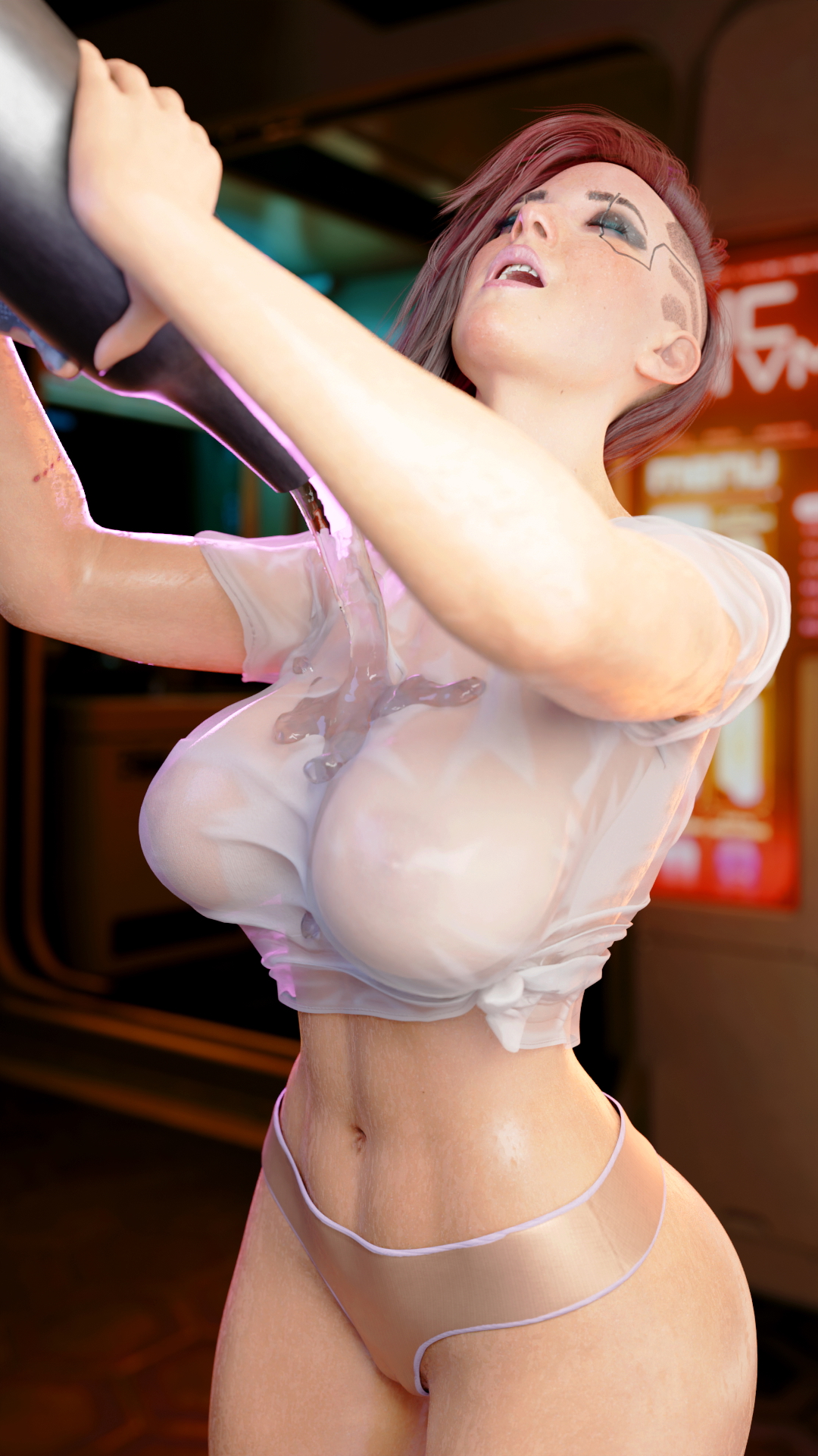 Stay hydrated! Cyberpunk2077 Cyberpunk Valerie Wet Wet Shirt