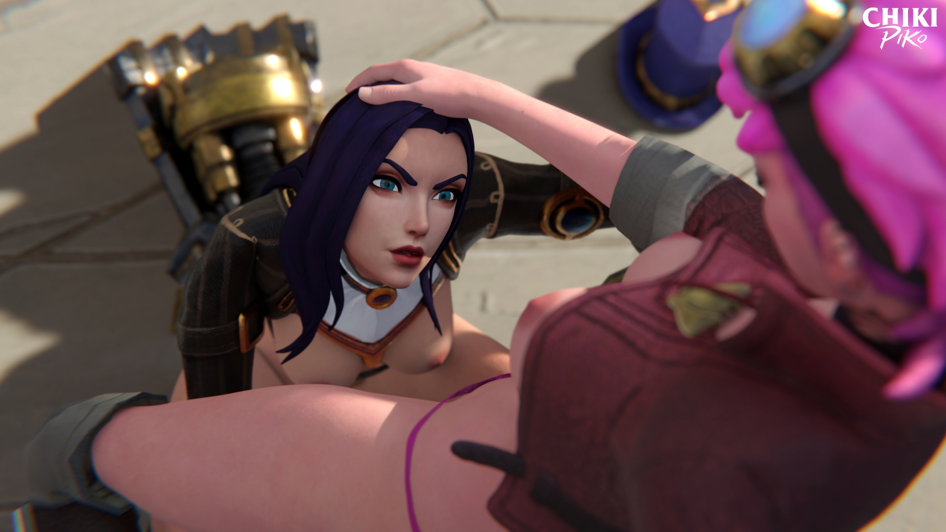 Vi + Caitlyn Lesbian Vi Caitlyn (league Of Legends) Legs Boobs Big Tits Big Ass Big Booty Striptease Stripper Stripping Rule34 Rule 34 Lesbian