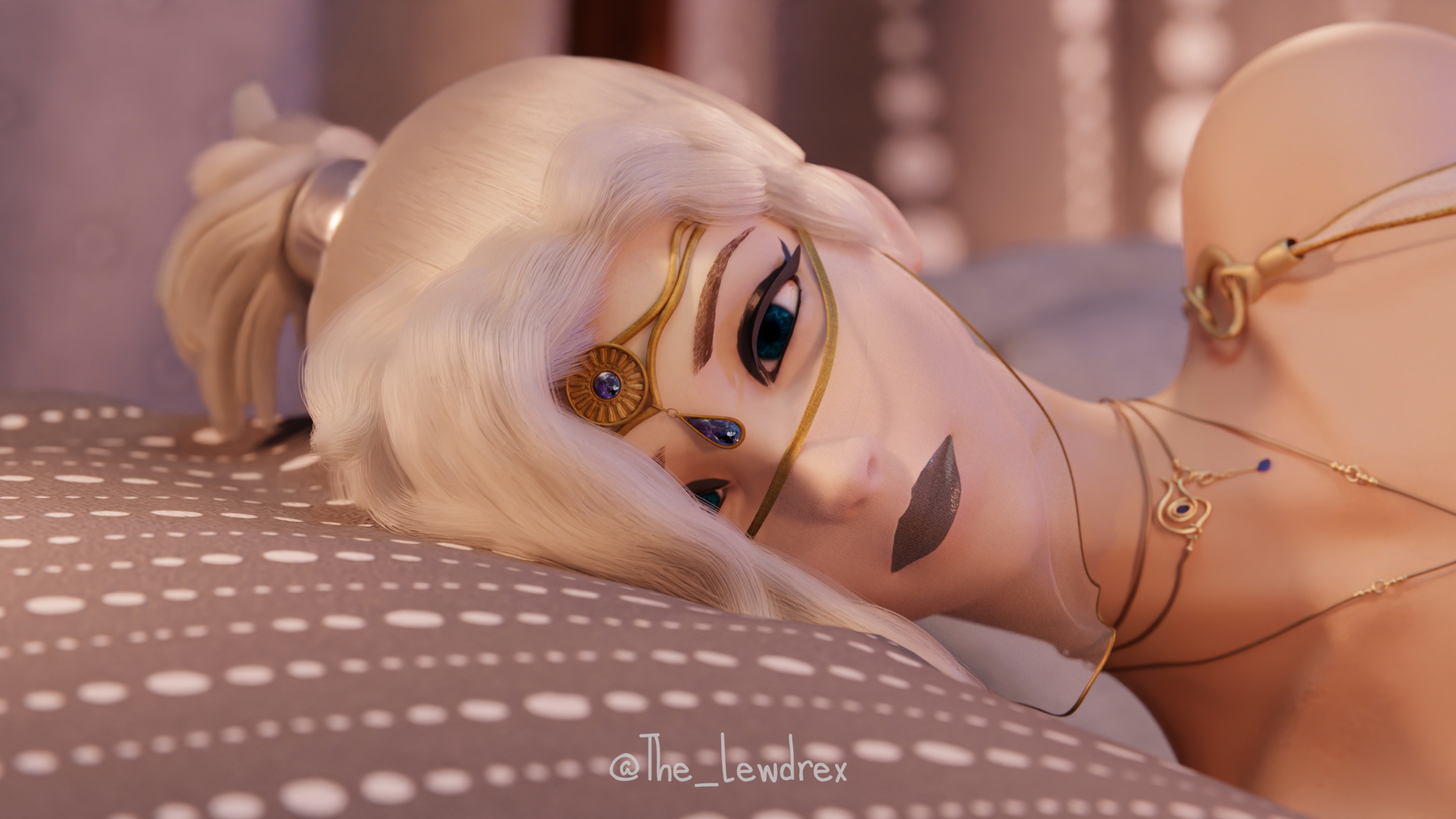 Mercy The Harem Girl Mercy Overwatch 1girl Feet Naked Tits Boobies 7