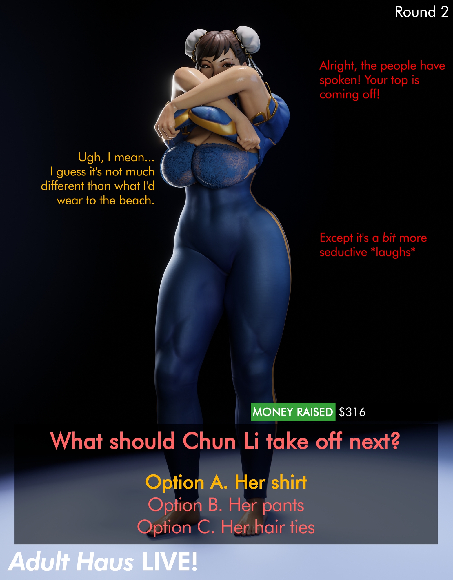 Chun Li s (Stripping) Challenge! Chun Li Fortnite Street Fighter Comic Comics Exhibitionism 8