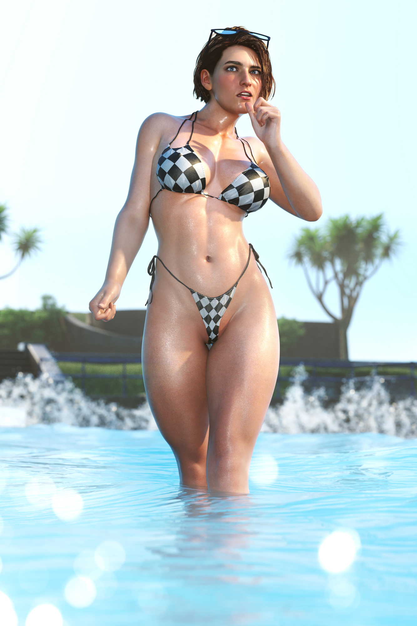 Jill  Seaside frenzy Jill Valentine Sexy Bikini Sexy Brunette Sexy Boobs Sexy Legs Sexy Woman Sexy 3