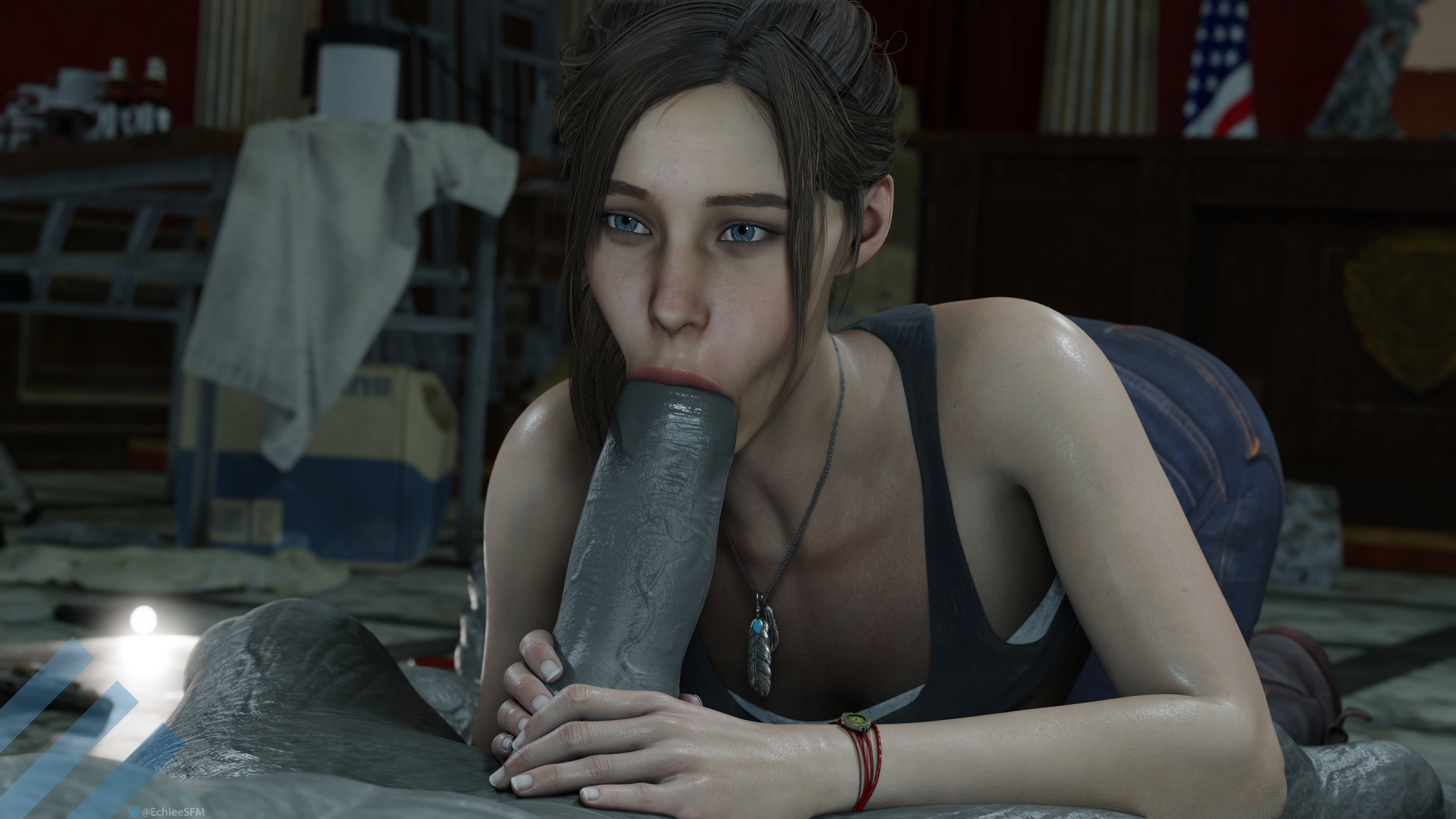 Press Room Persuasion Claire Redfield Mr.x Resident Evil 2 Remake Blowjob Just The Tip