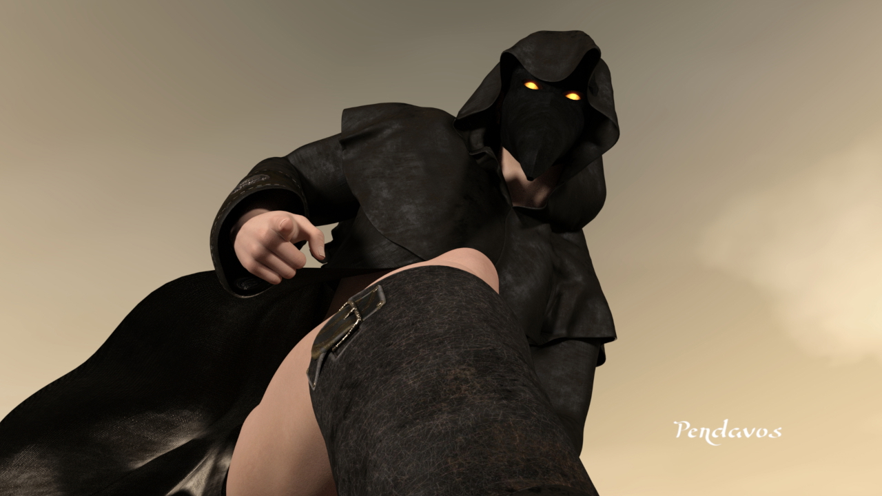 The Crossroads  Boots Long Boots Standing Monster Yellow Eyes Nipple Piercing Chains Gloves Fantasy Dark Fantasy Mask Cage 4