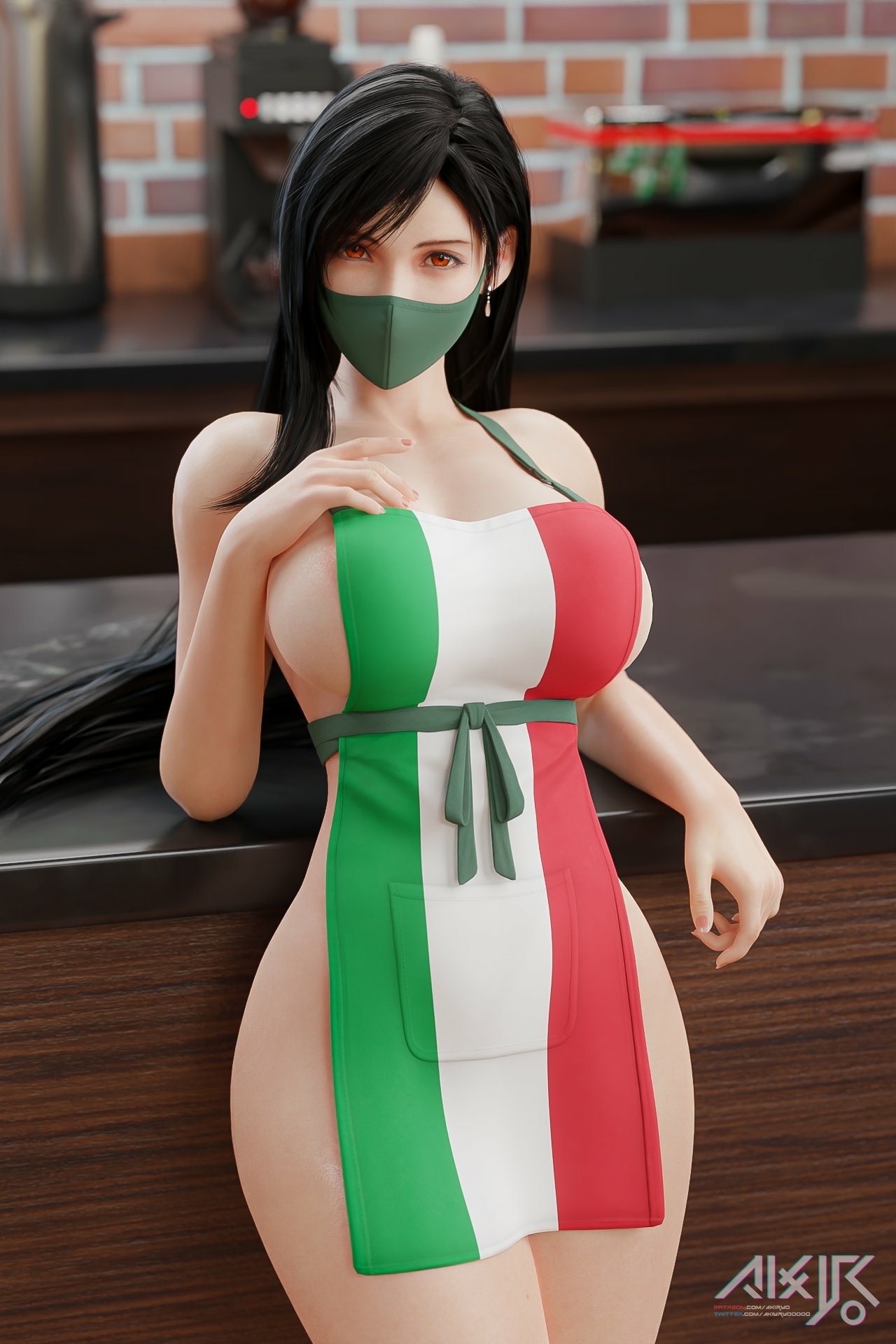 Italian style Tifa Tifa Lockhart Final Fantasy 3d Porn 3d Girl Nsfw Sexy Big Tits Big Breasts Outfit
