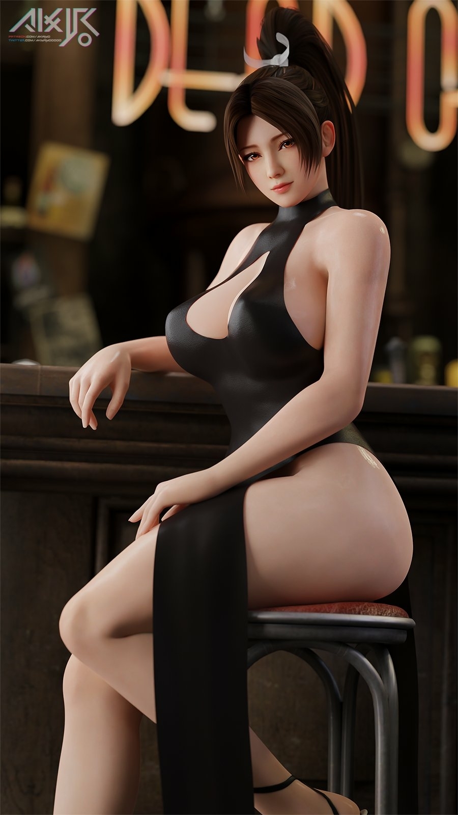 Shall we have a drink?🍷 Dead Or Alive Mai Shiranui 3d Porn 3d Girl Nsfw Sexy Big Tits Big Breasts Perfect Body Dress Outfit Elegant