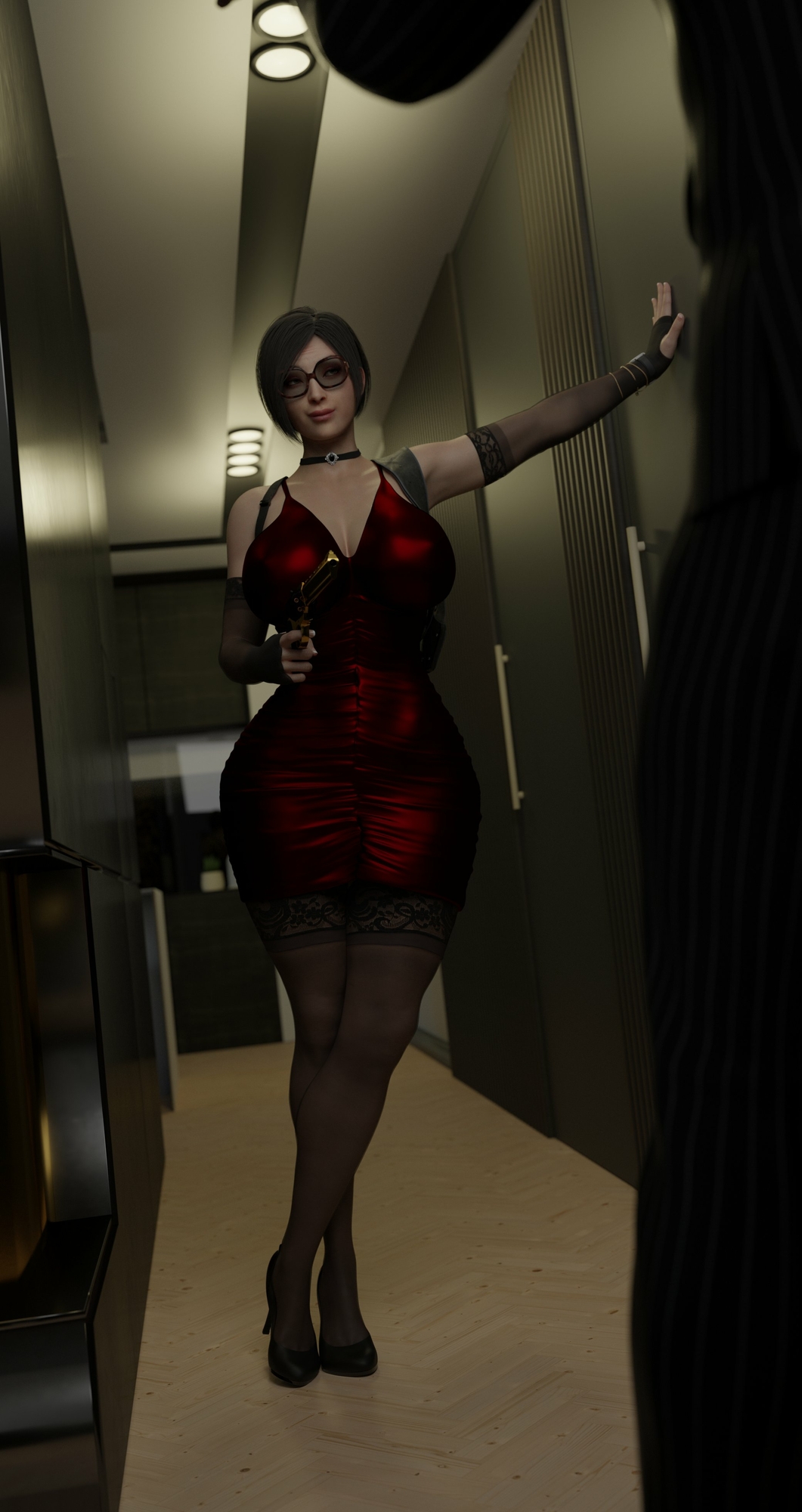 Ada getting New year present from a black dude Ada Wong Resident Evil 3d Girl Black Dude Black Cock Big Tits Thick Thighs Shaved Pussy Anal Anal Creampie Stockings Aheago New Year 2