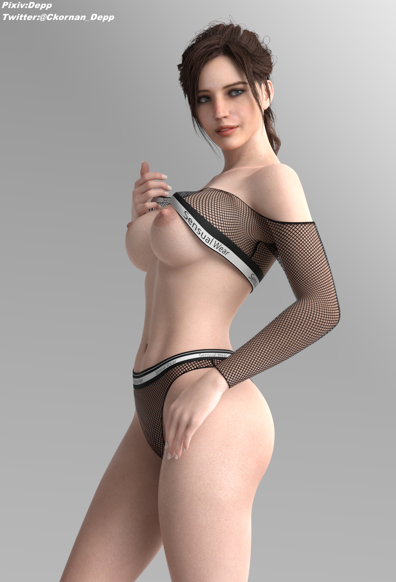 Fitness Girl Resident Evil Claire Redfield Rule34 3d Girl Big Tits Pussy 2