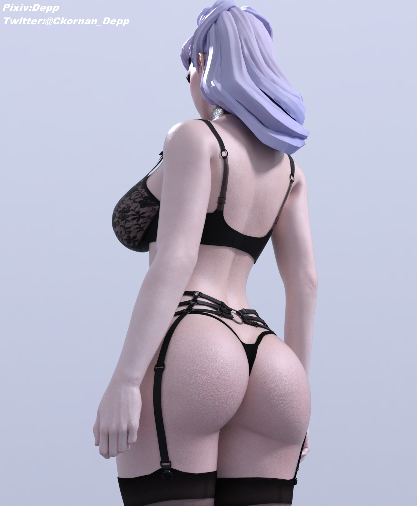 Evelynn Evelynn League Of Legends Lingerie Big Tits Big Breasts Big Ass Stockings 2