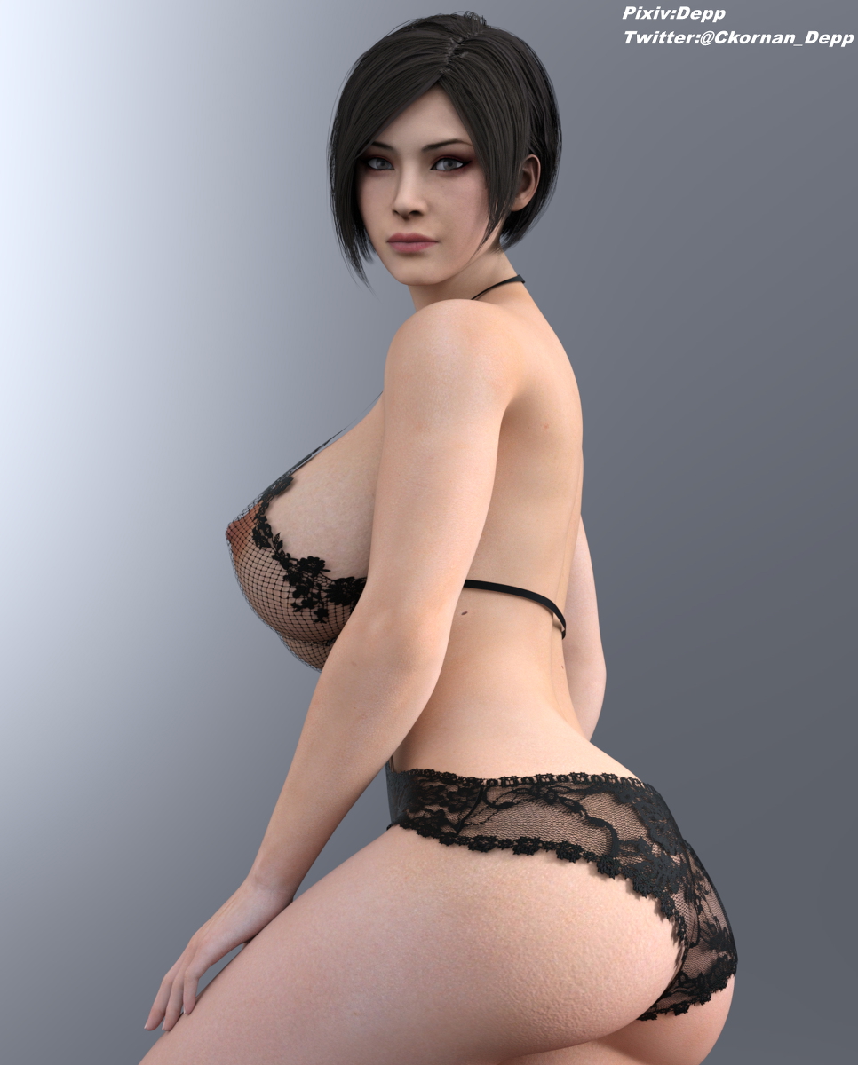 Lace Swimsuit Ada Wong Resident Evil Big Tits Big Breasts 3d Girl Lingerie Fishnet Lace Swimsuit 2