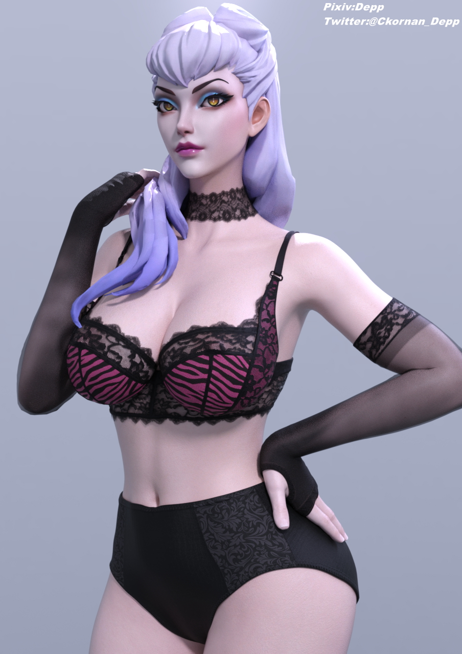 AE 100+100 Evelynn League Of Legends Ada Wong Resident Evil 3d Girl Big Tits Big Breasts Outfit 3