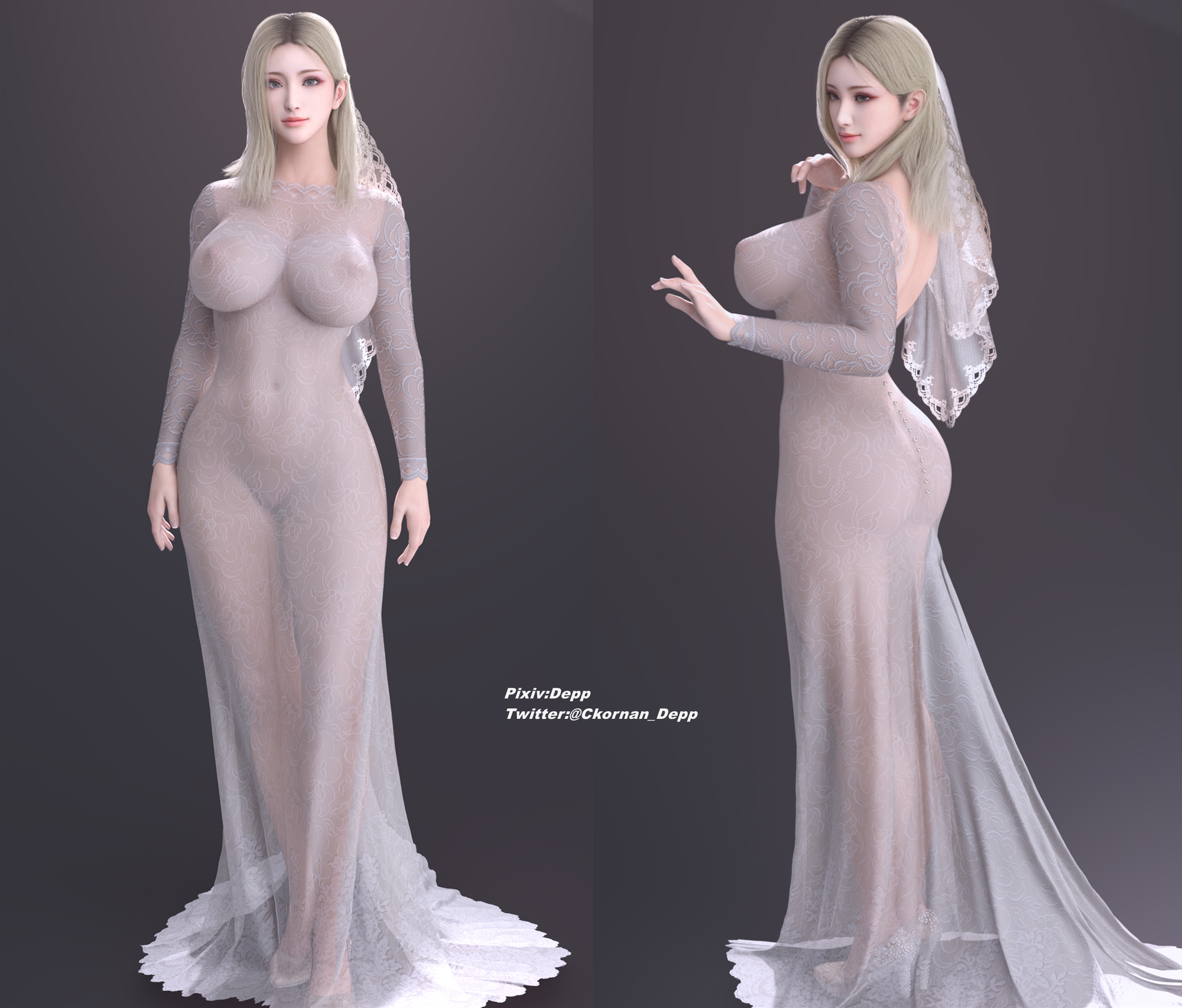 半透明婚纱  Big Tits Big Breasts Asian Cute Dress Naked Blonde Perfect Body 3d Girl