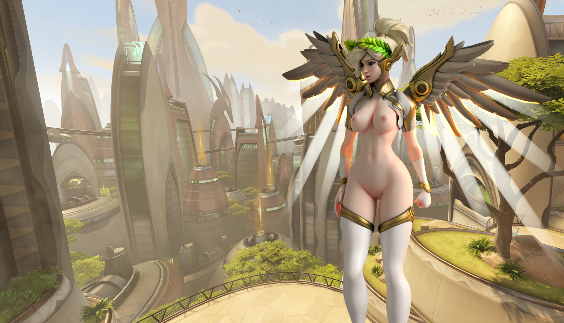 Mercy naked Overwatch Mercy Overwatch Naked Big Tits Videogame Breast 2