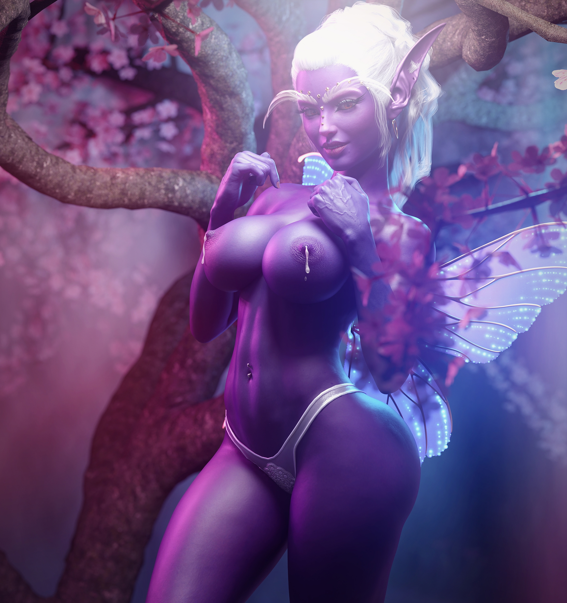Elf  Elf Big Tits Panties Fantasy Creature Fairy Wings Big Ass