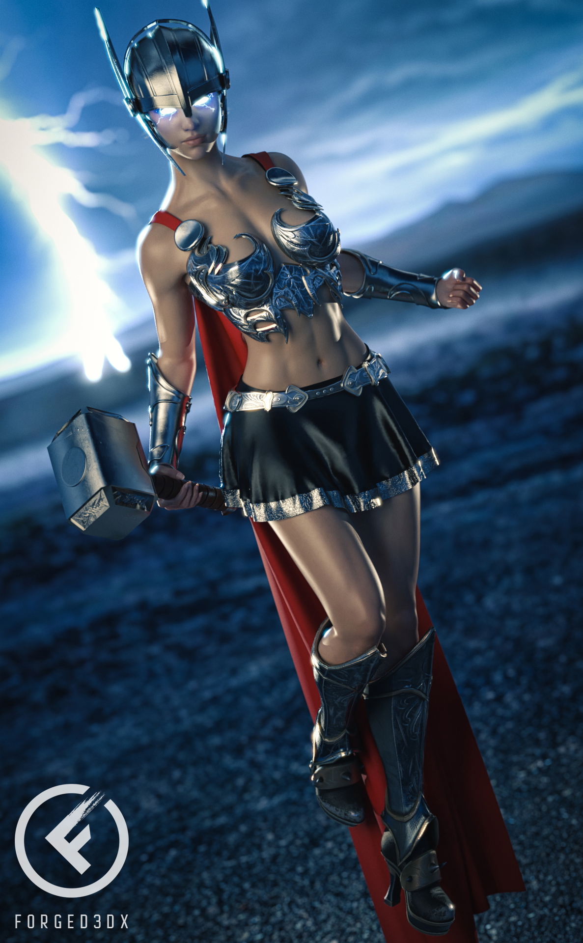 Anya As Thor  3d Girl Futanari Futa Dickgirl 3d Porn 5