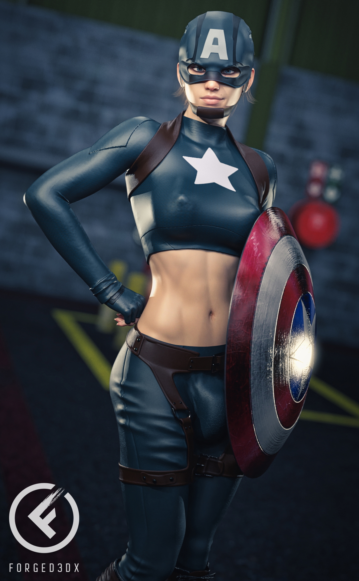 Anya As Cap  3d Girl Futanari Futa Dickgirl 3d Porn 5