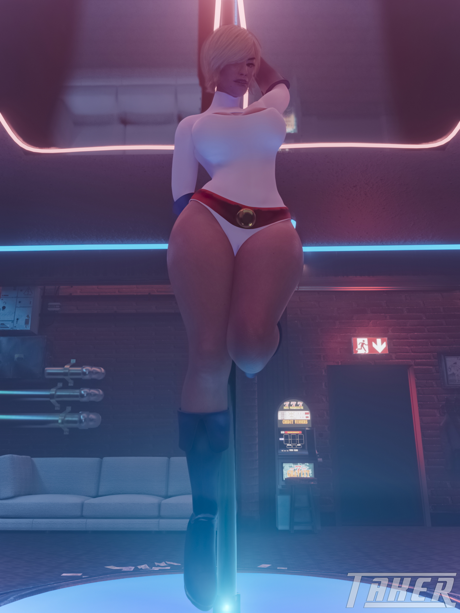 Power Girl Naked superhero DC Comics Power Girl Dc Comics Naked Superhero Big Tits Sexy Pose Chubby Perfect Body Pussy 2
