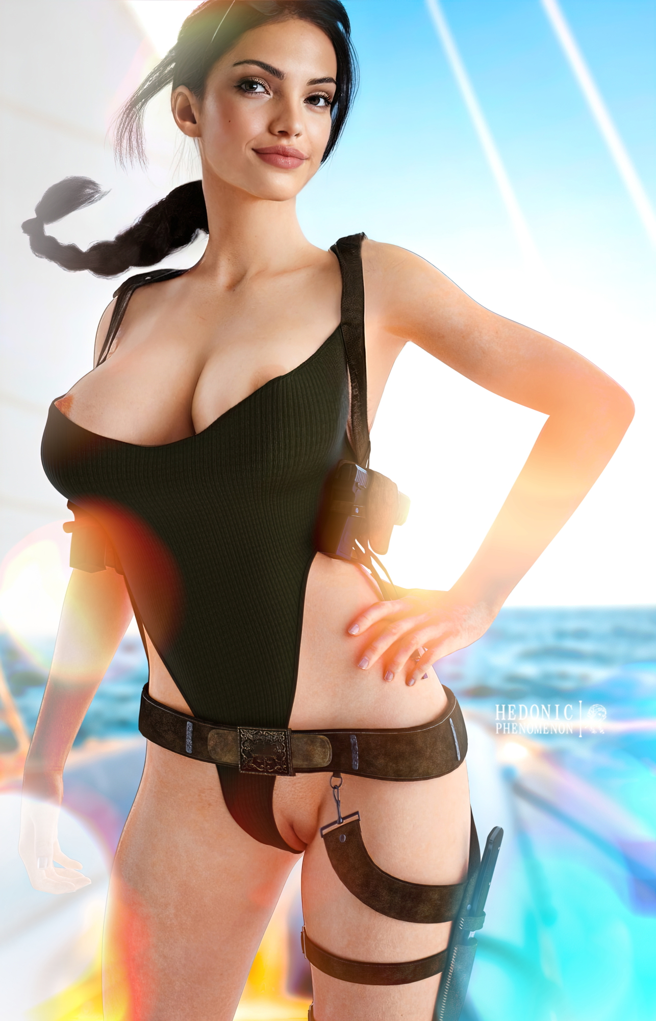 Lara on her next adventure Lara Croft Tomb Raider Big boobs Big Tits Big Breasts Big Ass Camel Toe