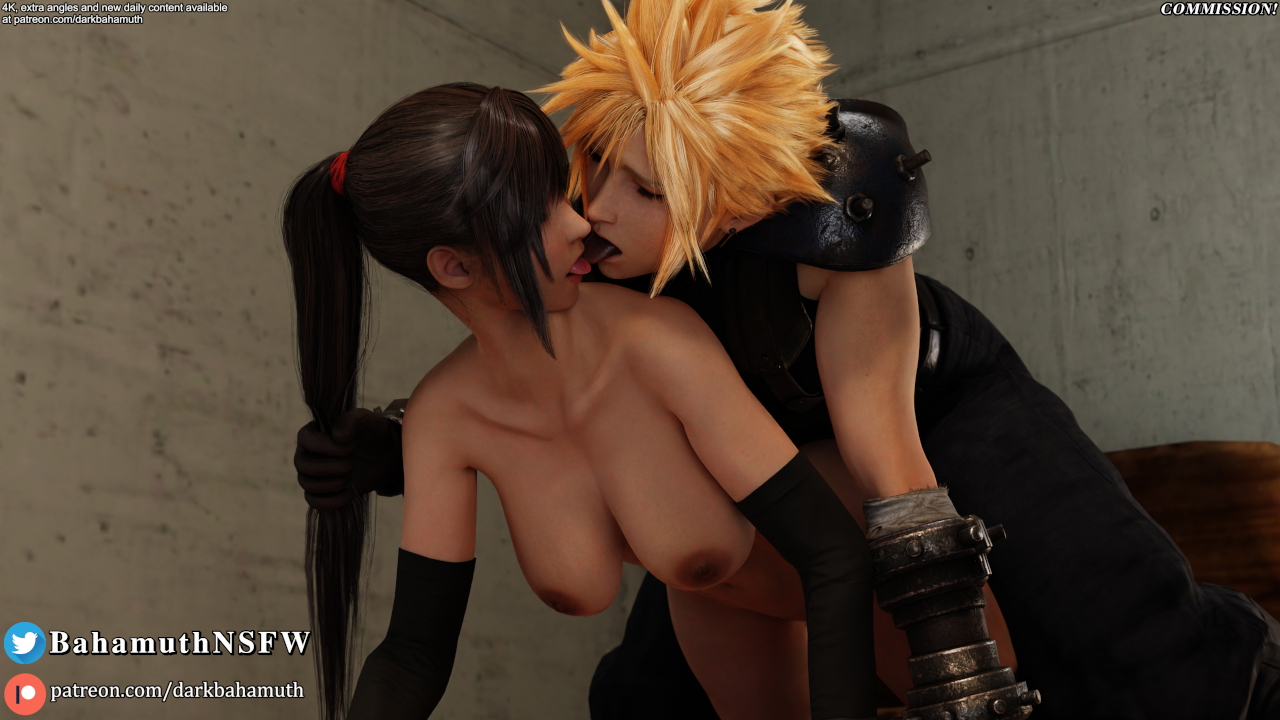 Tifa & Cloud are lovers | Commission! Tifa Lockhart Cloud Cloud Strife Final Fantasy 