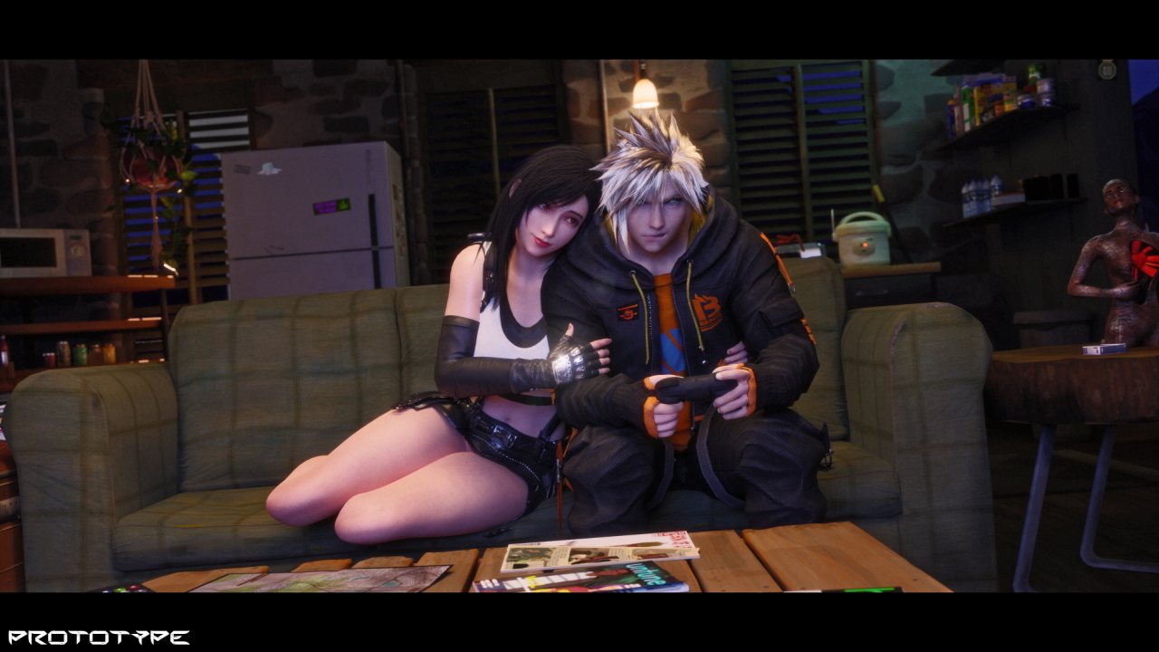 tifa & cloud gaming Tifa Lockhart Tifa Cloud Cloud Strife Final Fantasy Final Fantasy 7 Remake Final Fantasy 7 Final Fantasy VII 