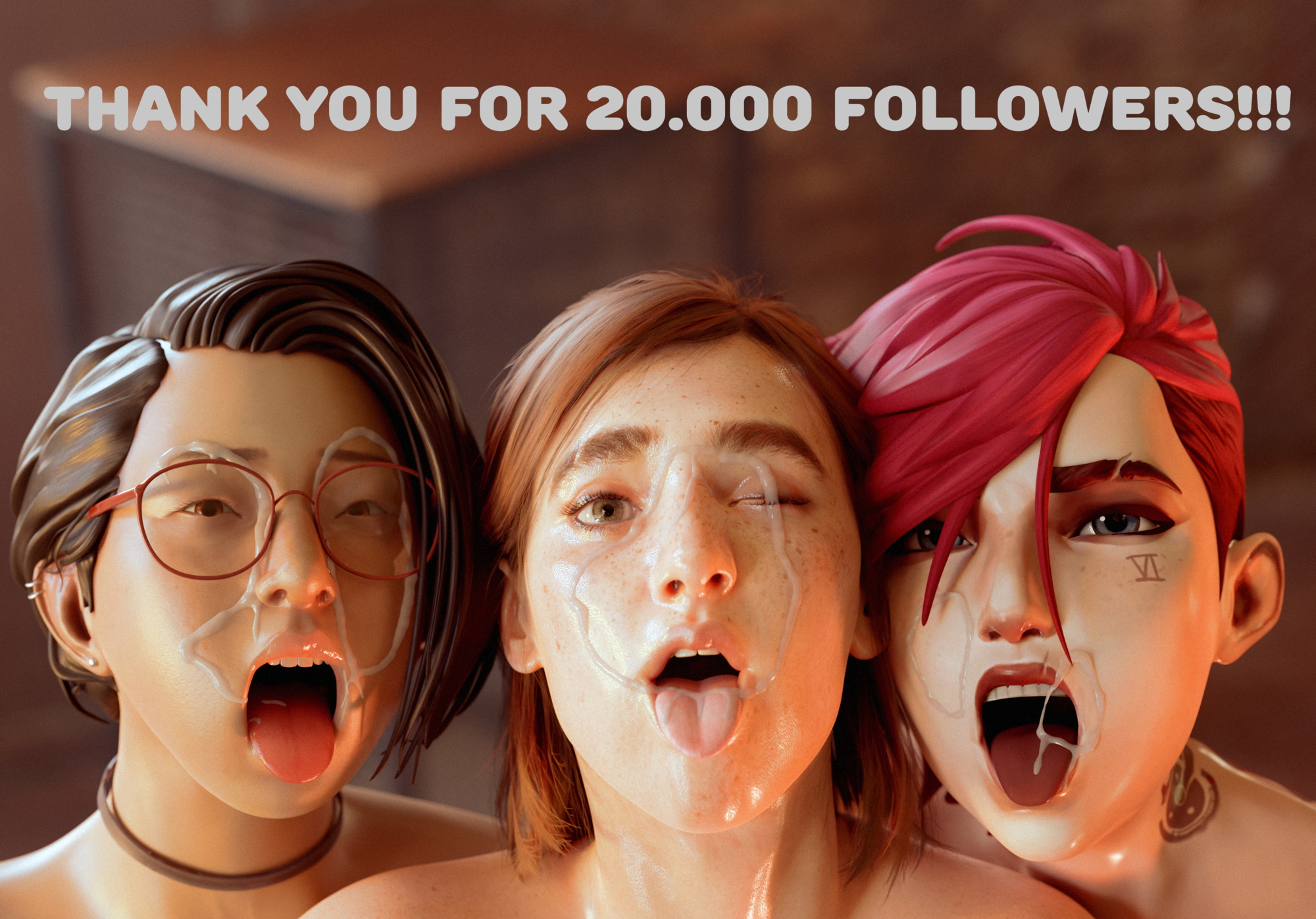 20K Thanks. Ellie (the Last Of Us) Vi Arcane League Of Legends Alex Chen Life Is Strange The Last Of Us Rule34 Cum Facial