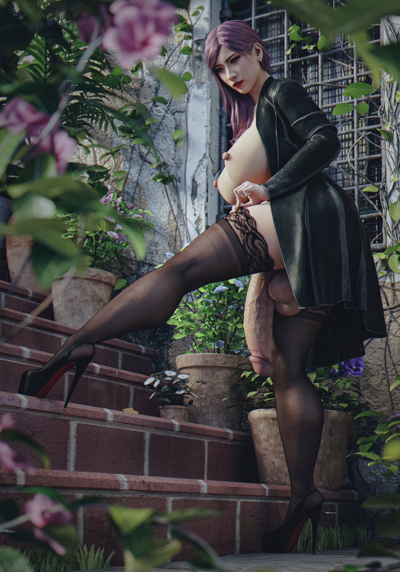 Seong-Hui Resident Evil Seong-hui Futanari Nude Ass Big Ass Big Dick Dickgirl 3d Porn Curvy Jiggle Flaccid Erection Erect Nipples Bulge 10