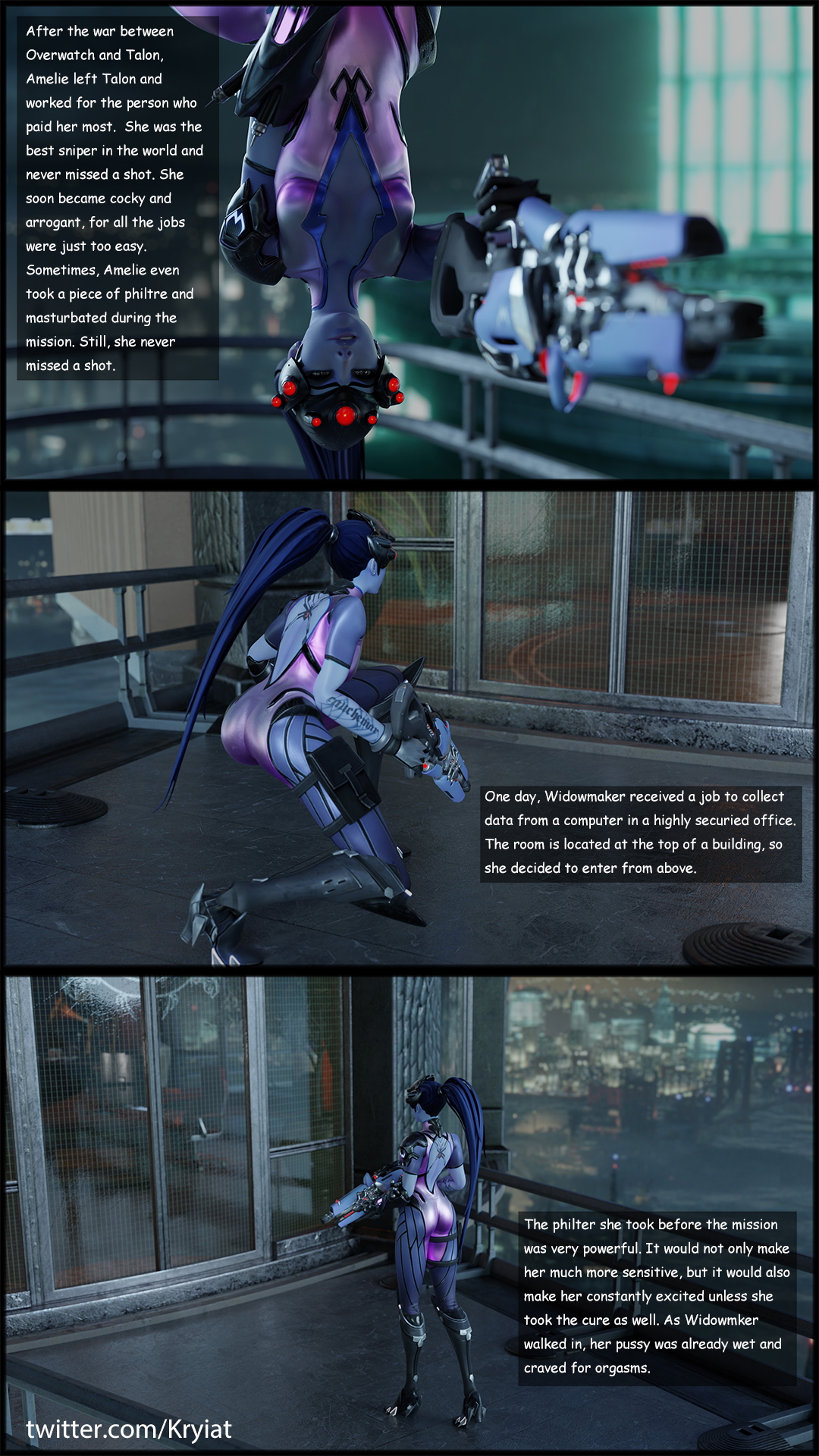 Cocky Amelie Pays Her Price(1) Overwatch Widowmaker Tracer 3dnsfw Bondage Comics Bdsm 2