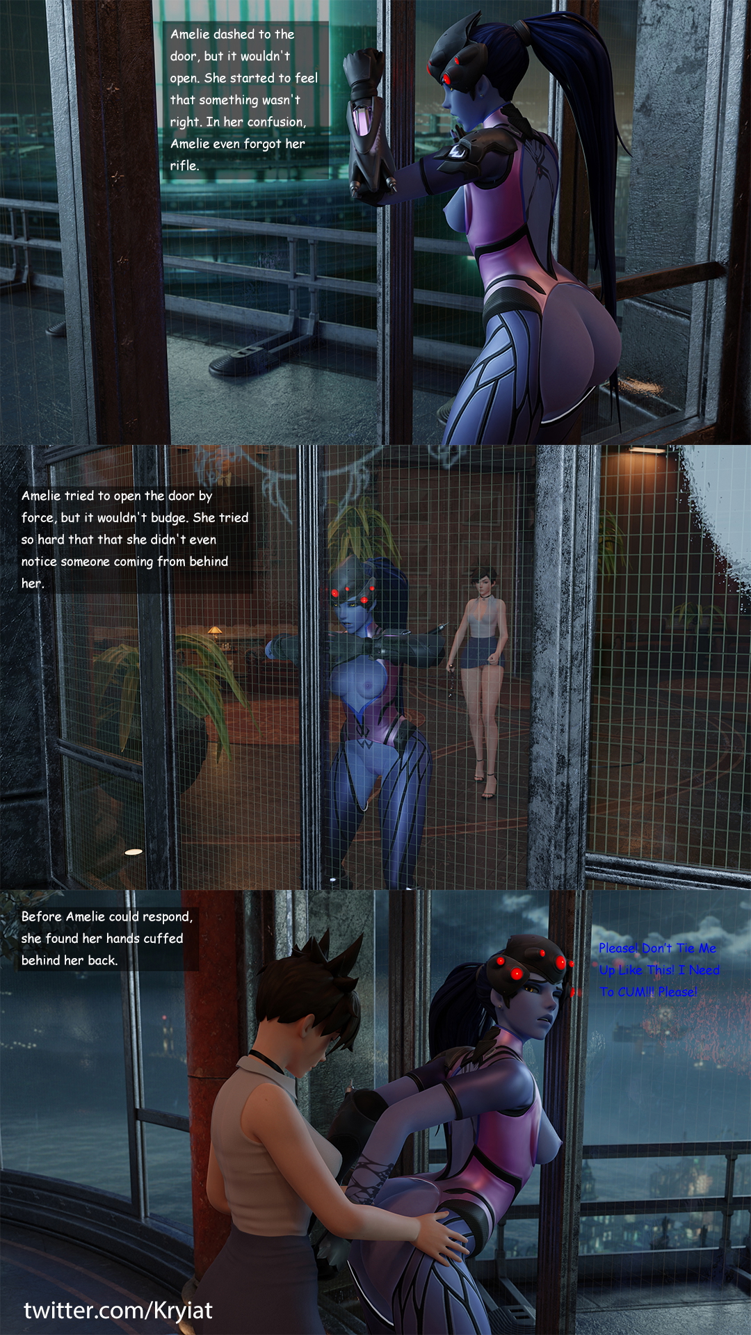 Cocky Amelie Pays Her Price(1) Overwatch Widowmaker Tracer 3dnsfw Bondage Comics Bdsm 6