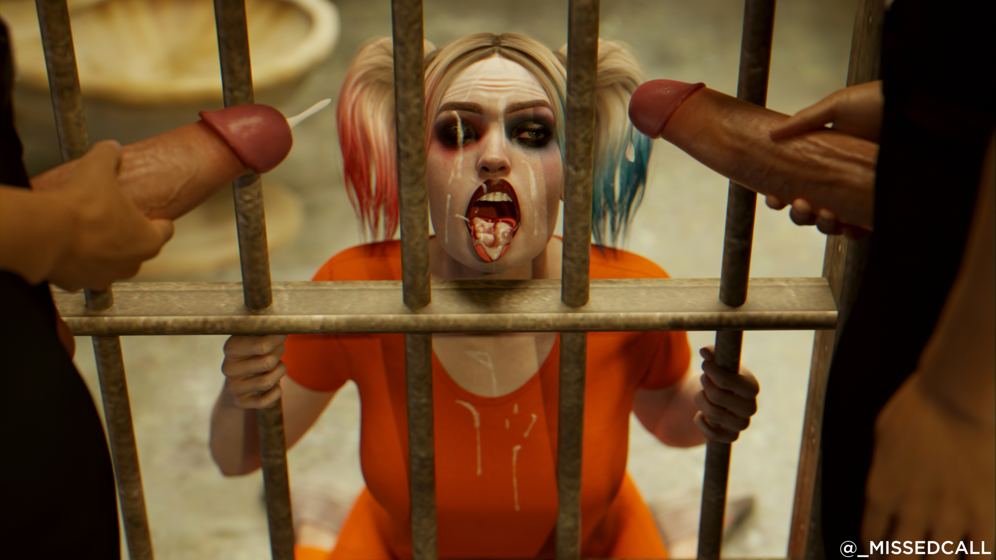 Harley Quinn Prison Bukkake Harley Quinn Dc Comics Bukkake Interracial Prison 2