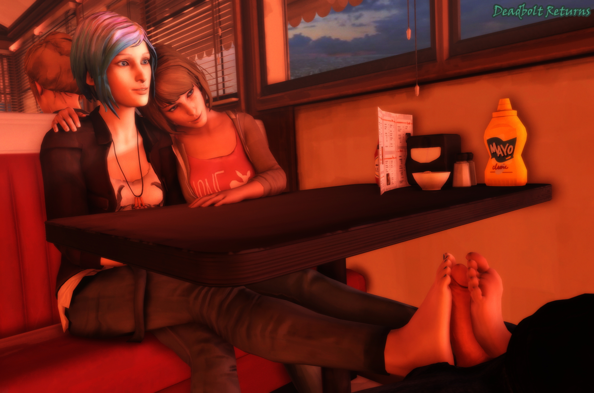 Max and Chloe Footjob at Diner Chloe Price Max Caulfield Life Is Strange Sfm Source Filmmaker Rule34 Rule 34 Nsfw 3dnsfw 3d Porn 3d Girl Threesome Footjob Foot Fetish Barefoot Feet Feetjob Feet Fetish