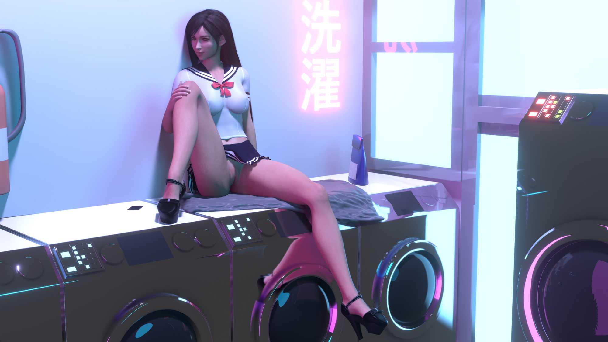 bad girl Tifa get fucked in the laundry Tifa Lockhart Final Fantasy Final Fantasy 7 Final Fantasy VII  4